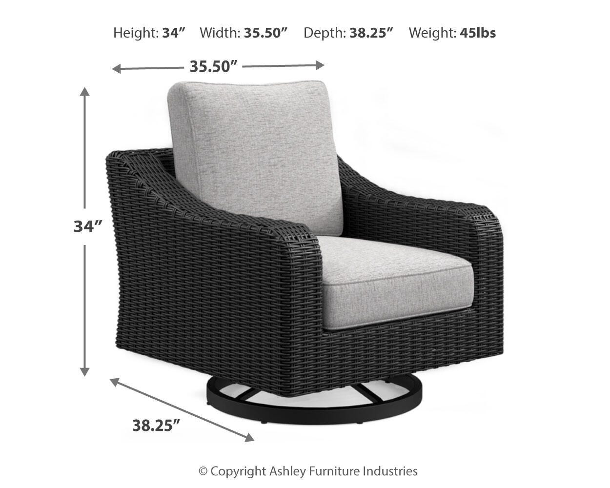 Beachcroft Outdoor Swivel Lounge with Cushion