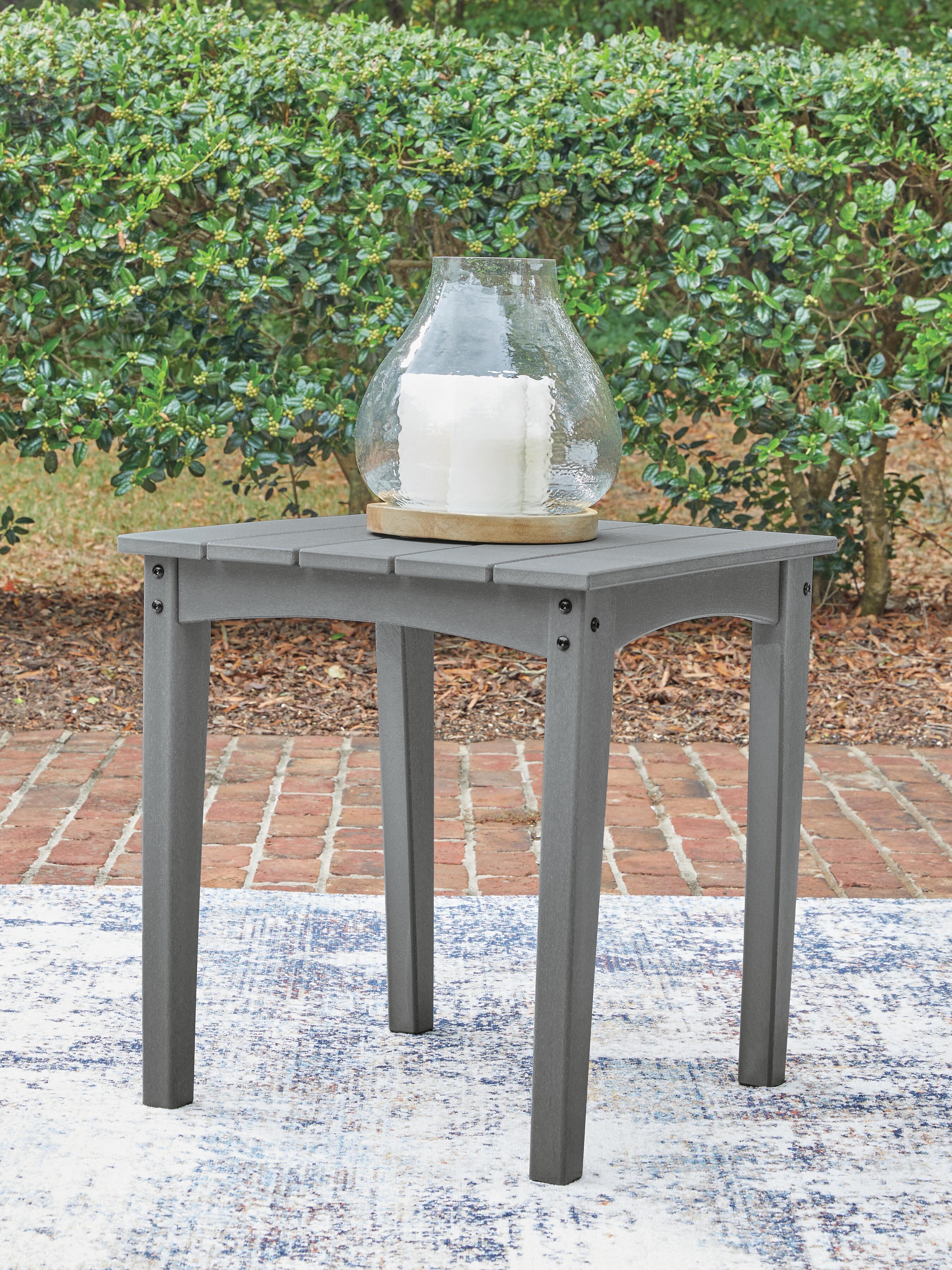 Dar Furniture - Ashley Furniture - Cove Beach Outdoor End Table - Square End Table / Gray - PCP803-702
