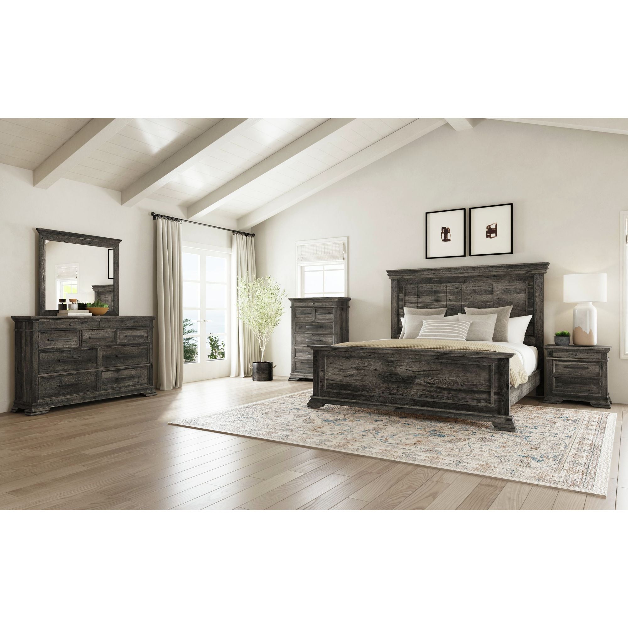 Park Ridge 3-Drawer Nightstand in Charcoal – SKU B-13130-8-NS | Elements