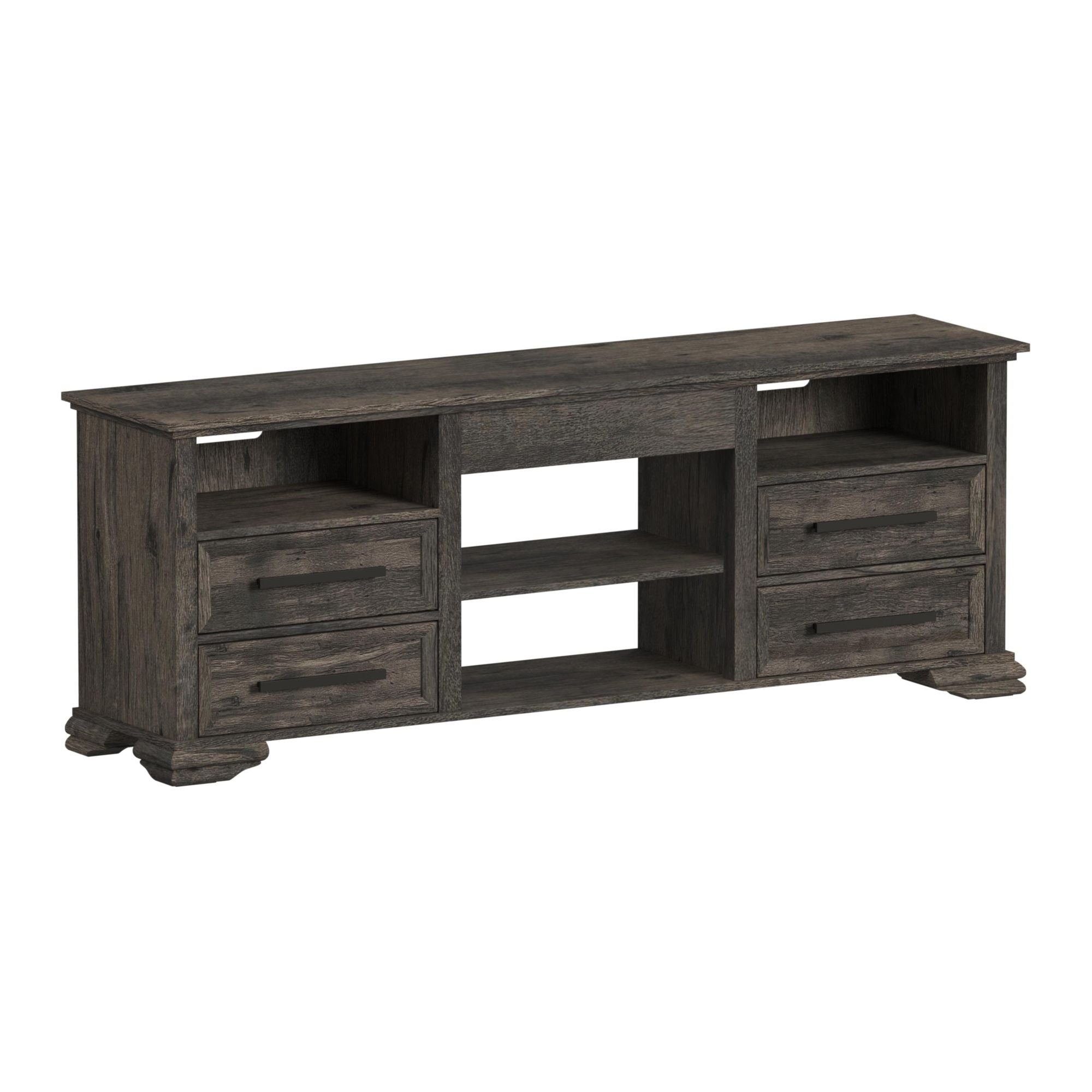 Park Ridge 71'' TV Console without Fireplace Insert in Charcoal