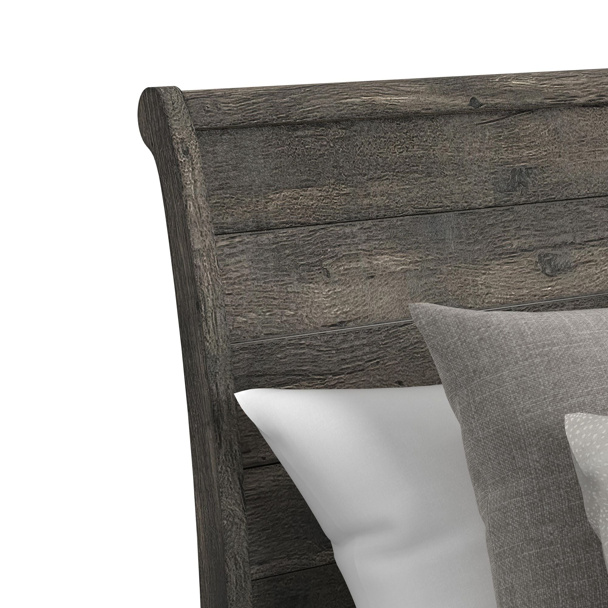 Park Ridge Queen Sleigh Storage Bed in Charcoal