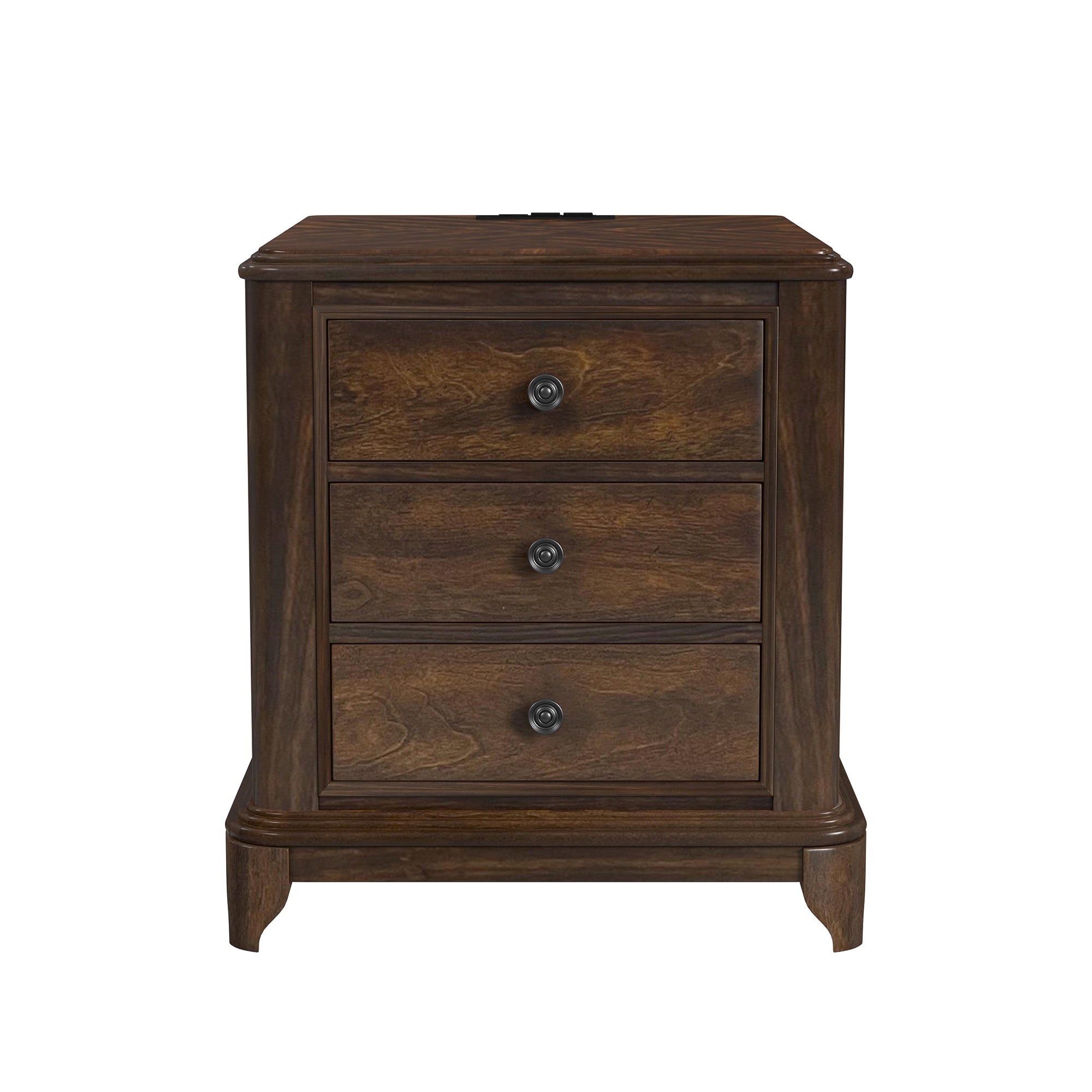 Phillipe 2-Drawer Cabinet with USB in Cherry