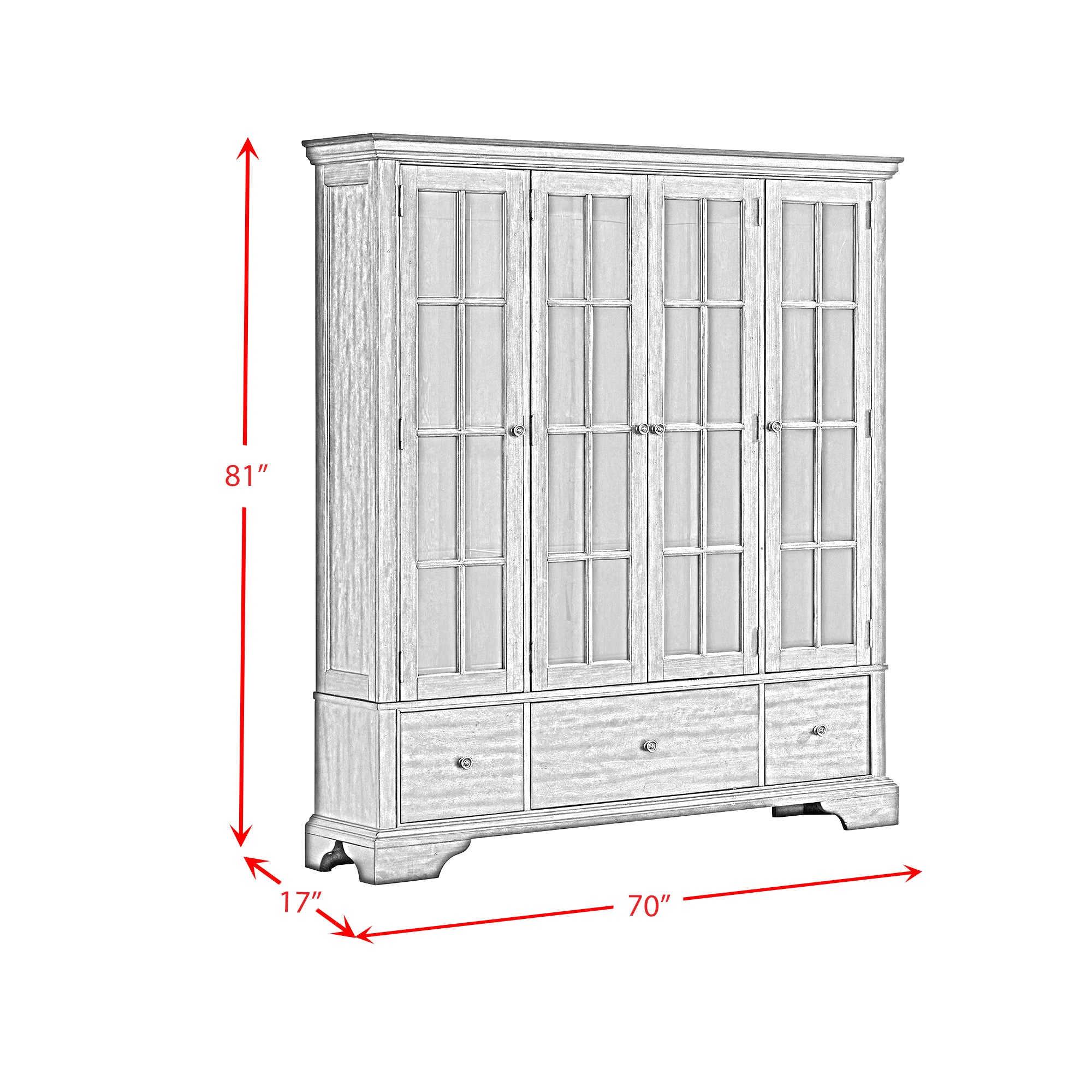 Phillipe Complete Curio in Cherry