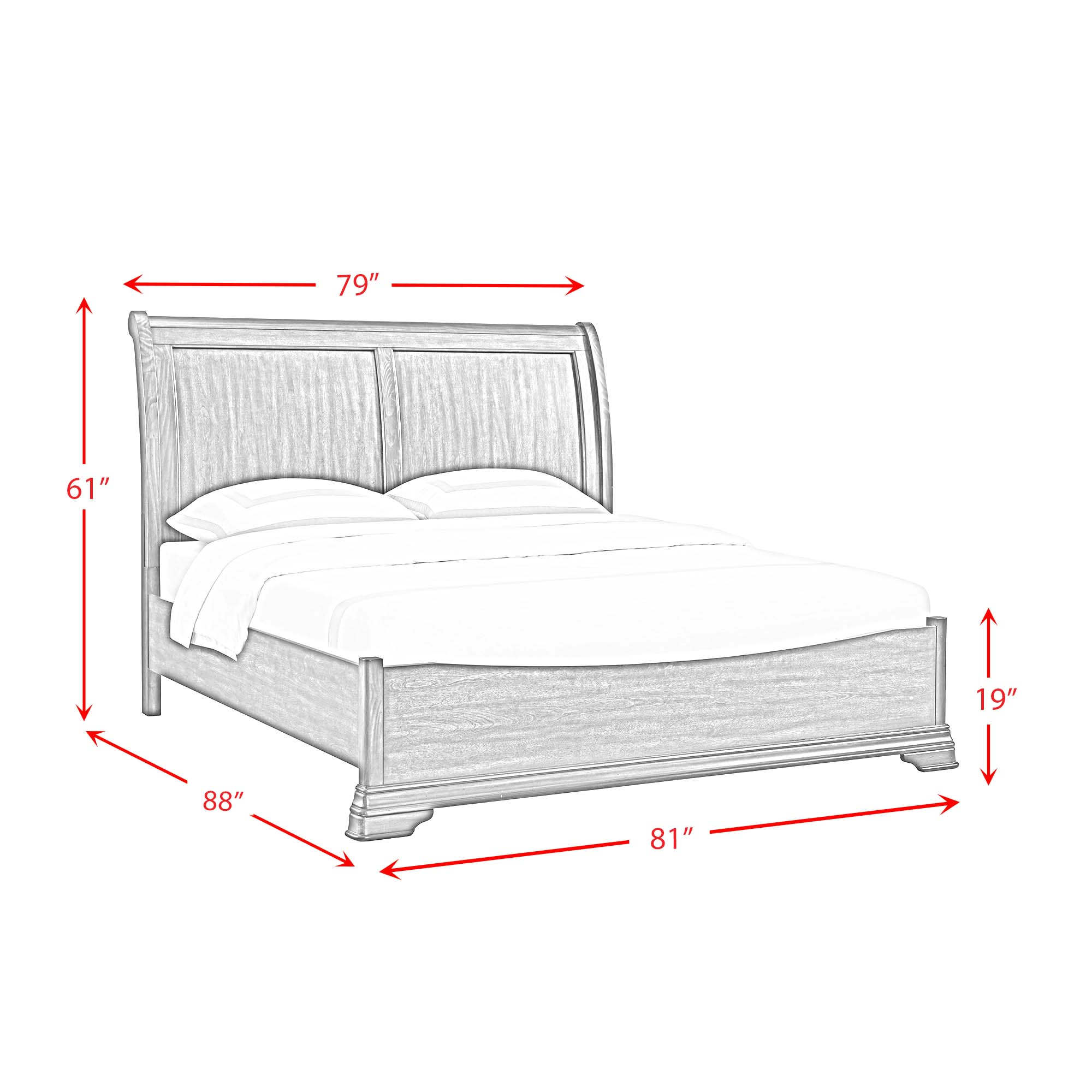 Phillipe King Bed in Cherry