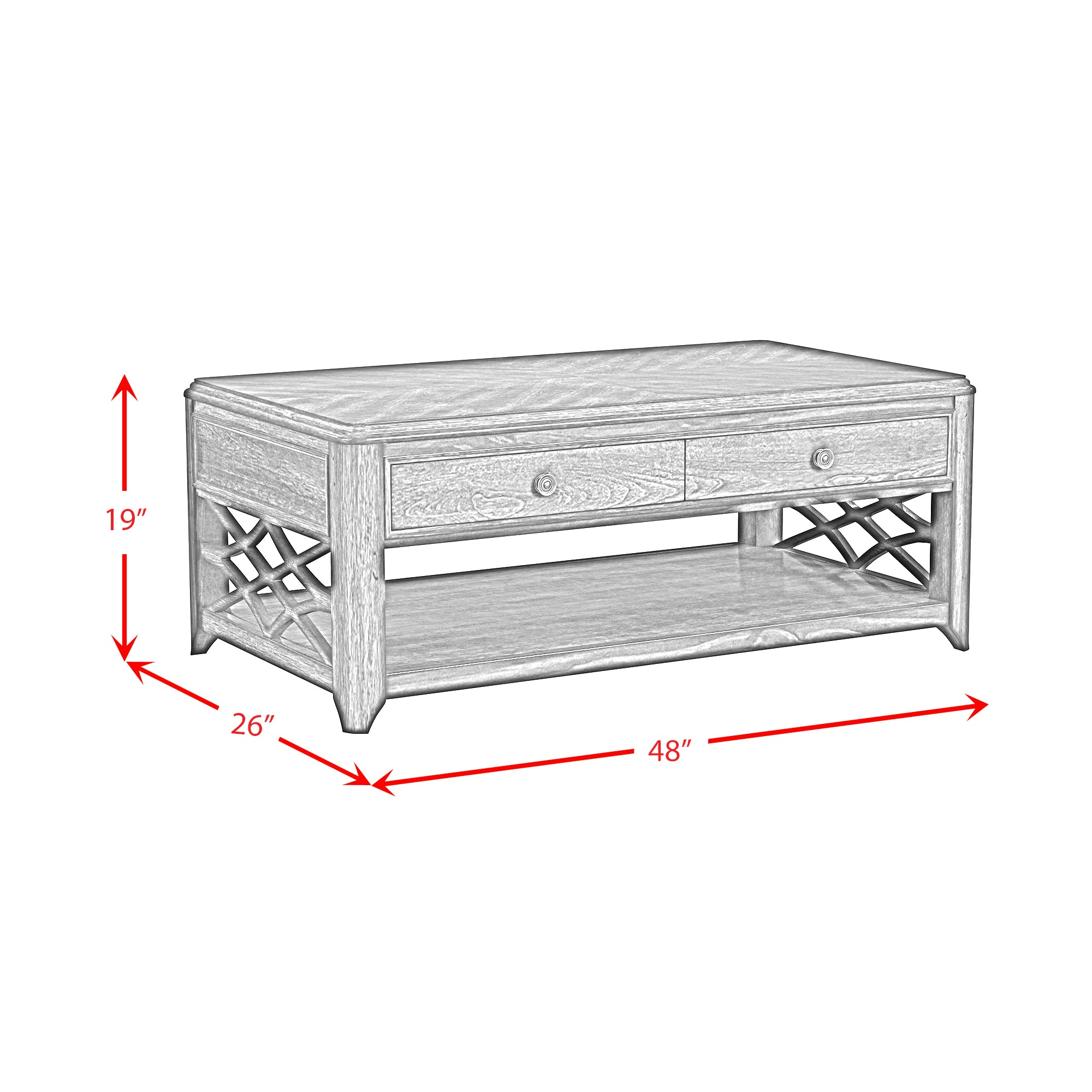 Phillipe Lift-Top Coffee Table in Cherry
