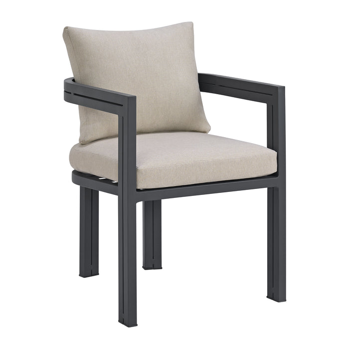 Playa Dining Chair - Dark Grey and Olefin Beige (2 Per Carton)