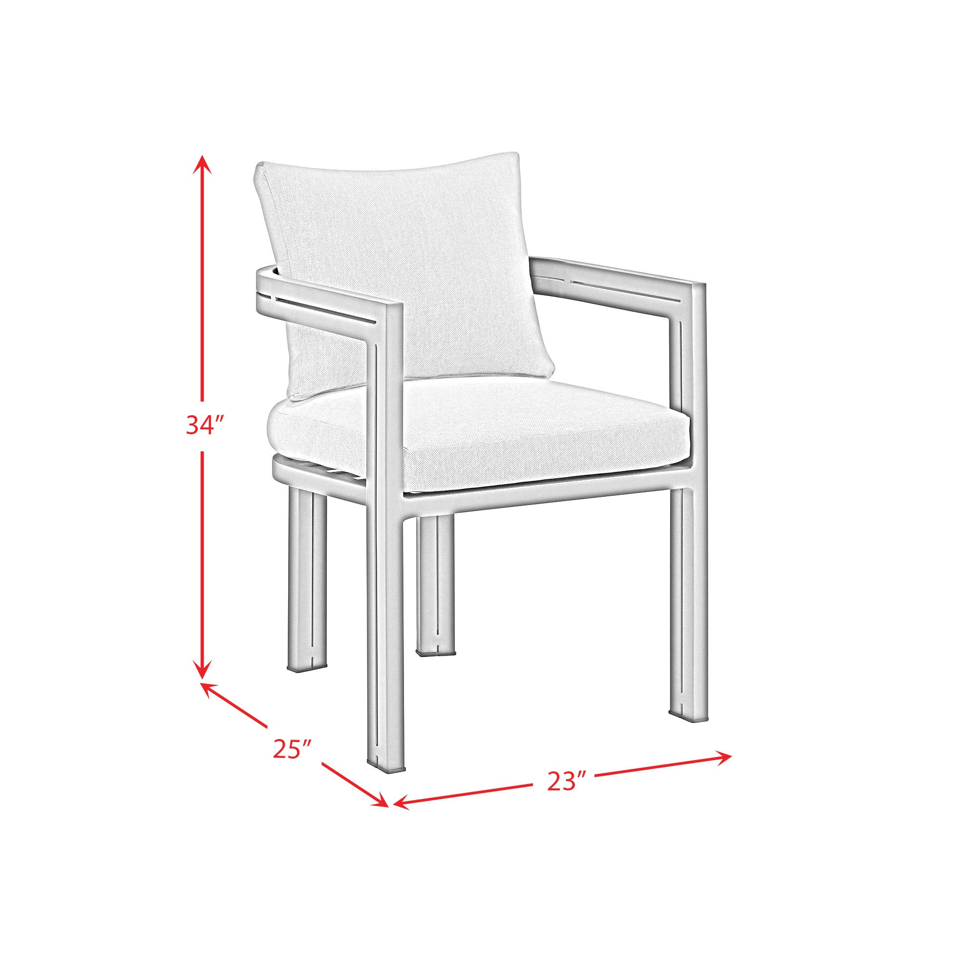 Playa Dining Chair - Dark Grey and Olefin Beige (2 Per Carton)