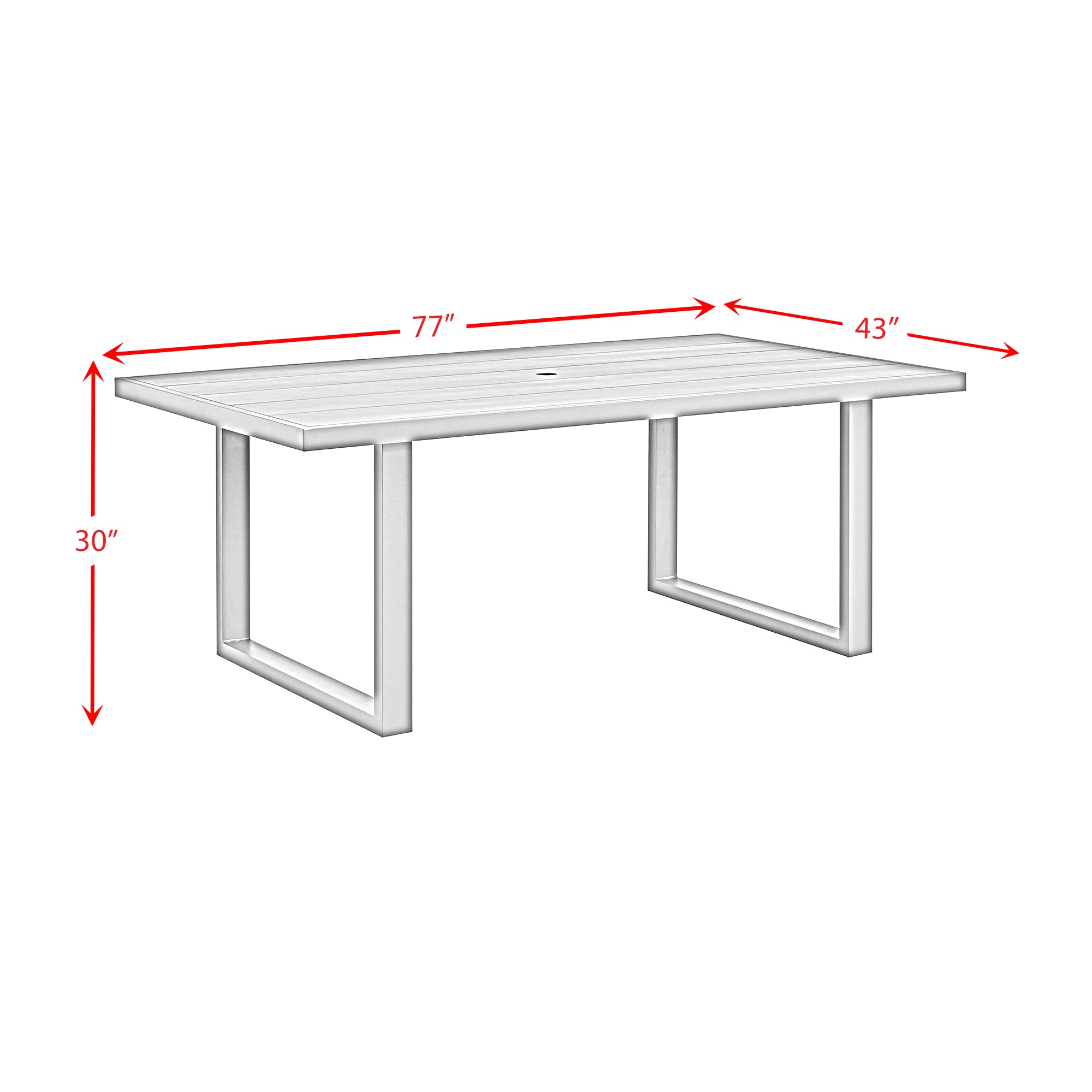 Playa Dining Table - Dark Grey