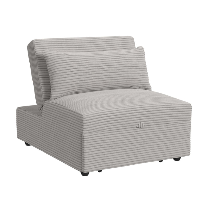 Pluto Chair with kidney pillow, Klik Klak and Pop up in Coronado Grey
