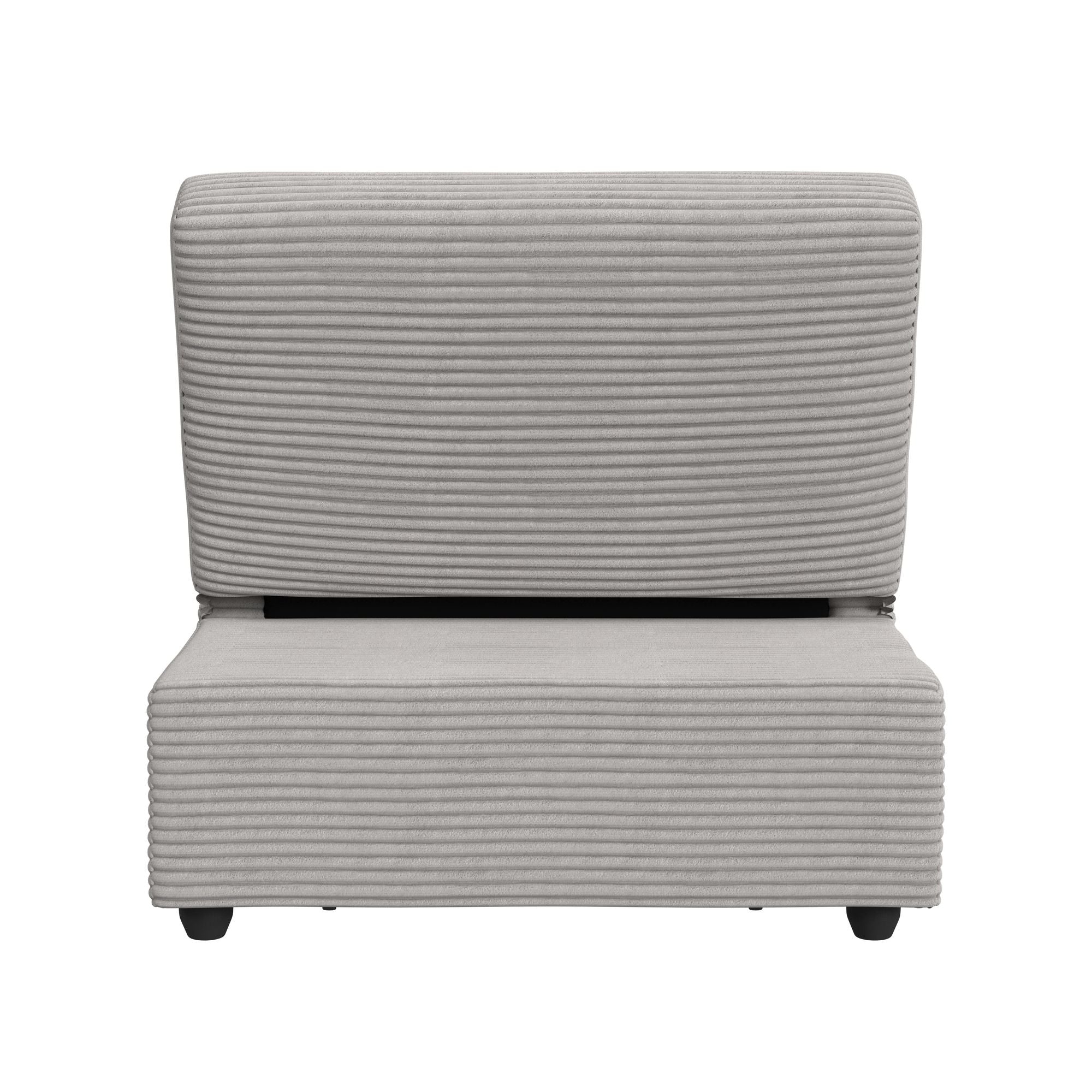 Pluto Chair with kidney pillow, Klik Klak and Pop up in Coronado Grey