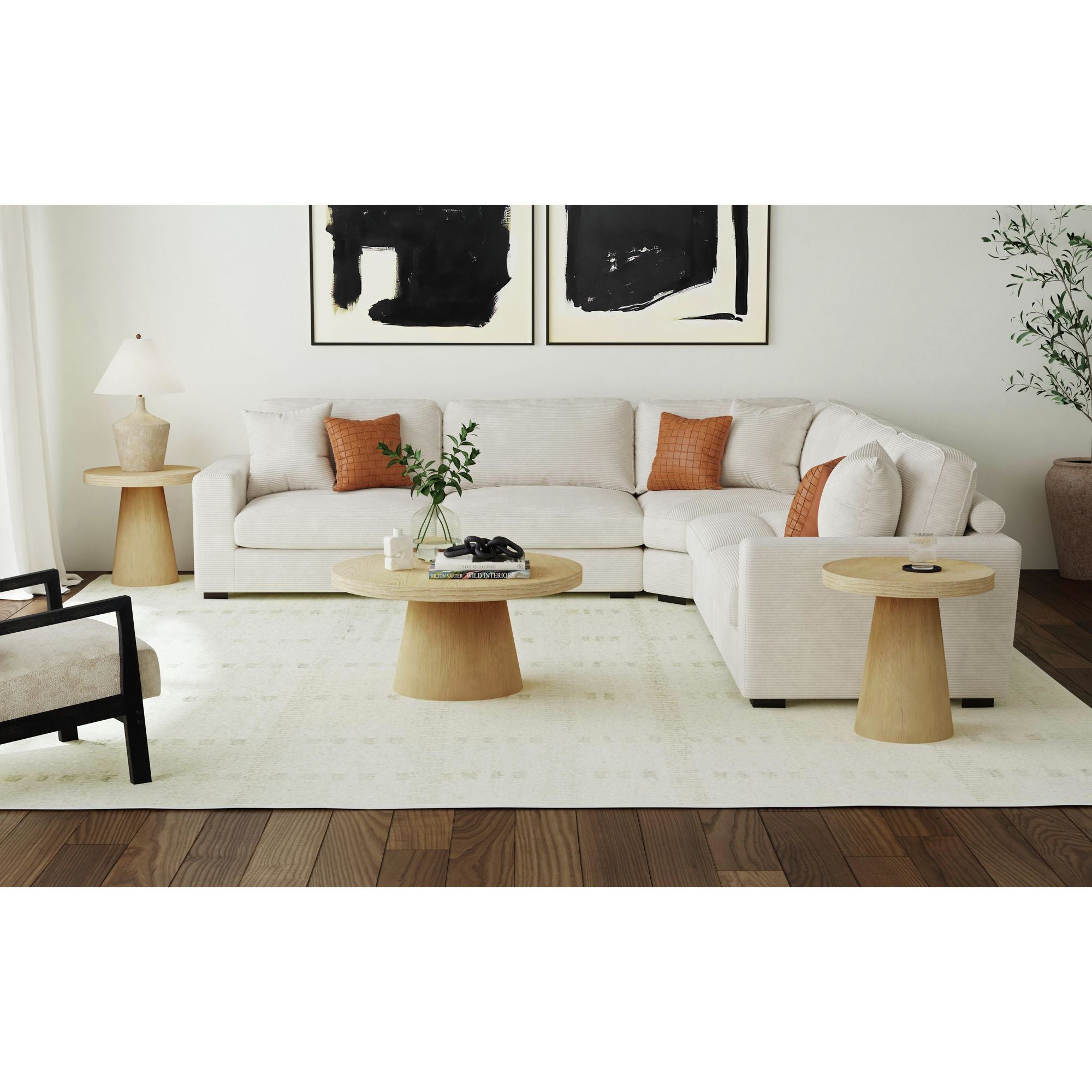 Portland Round Coffee Table in Natural