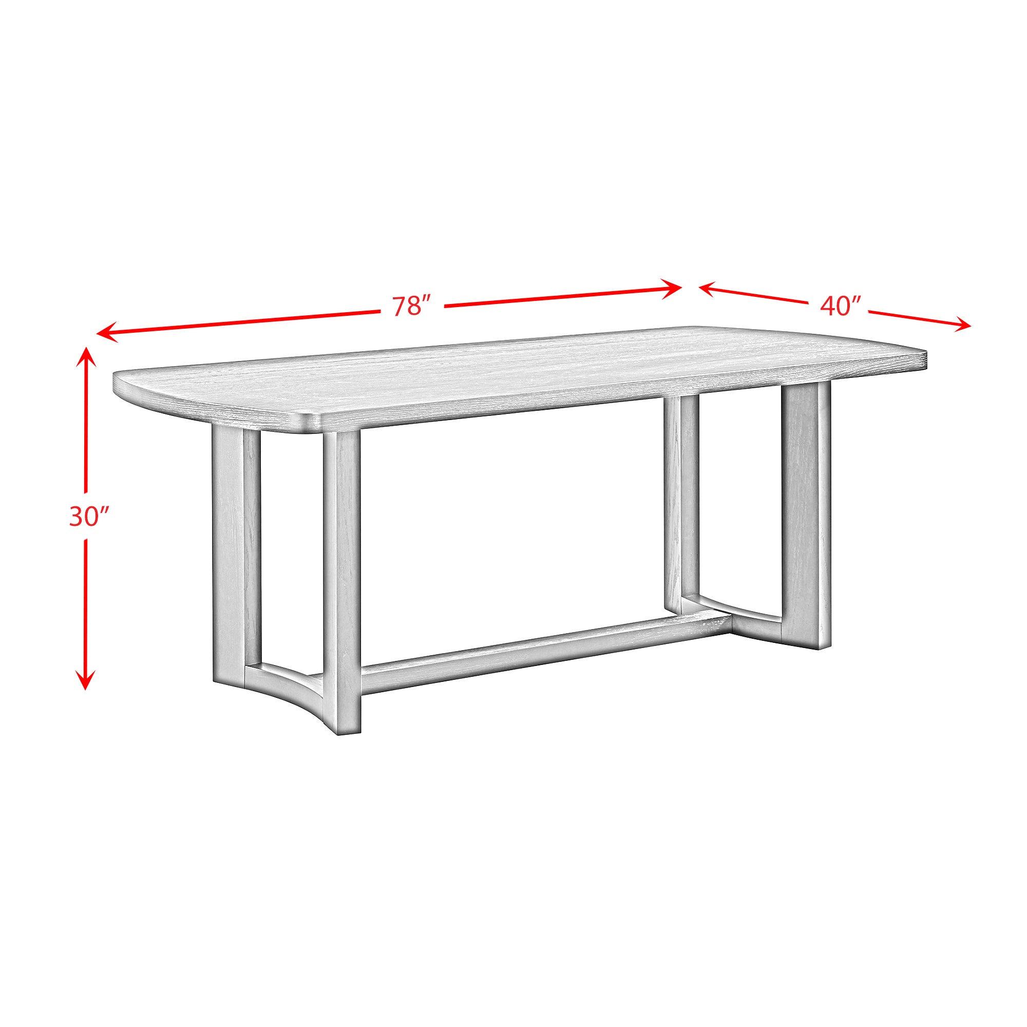 Portland Rectangular Dining Table in Natural