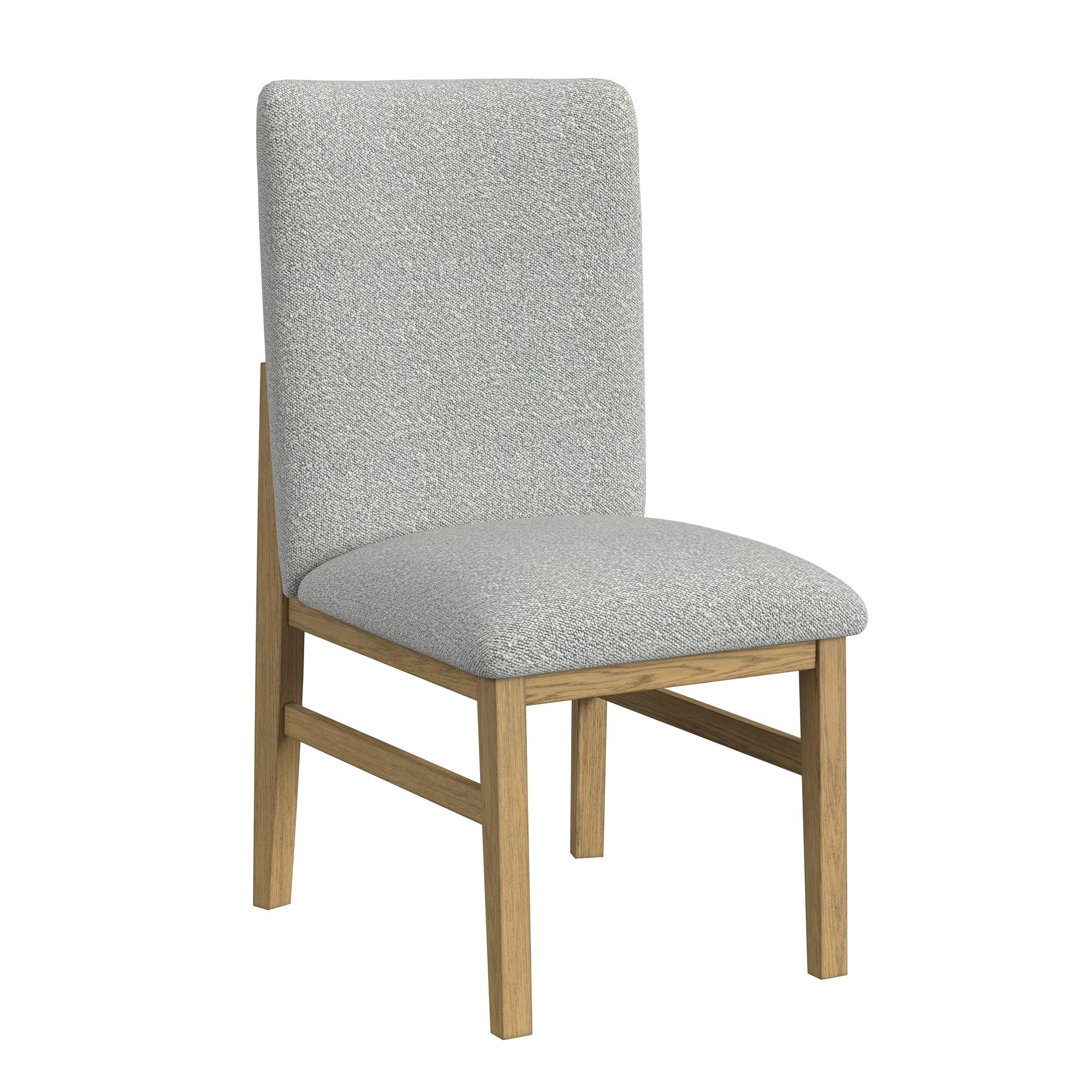 Portland Side Chair with Grey Fabric (PGY1113-4) in Natural (2 Per Carton)