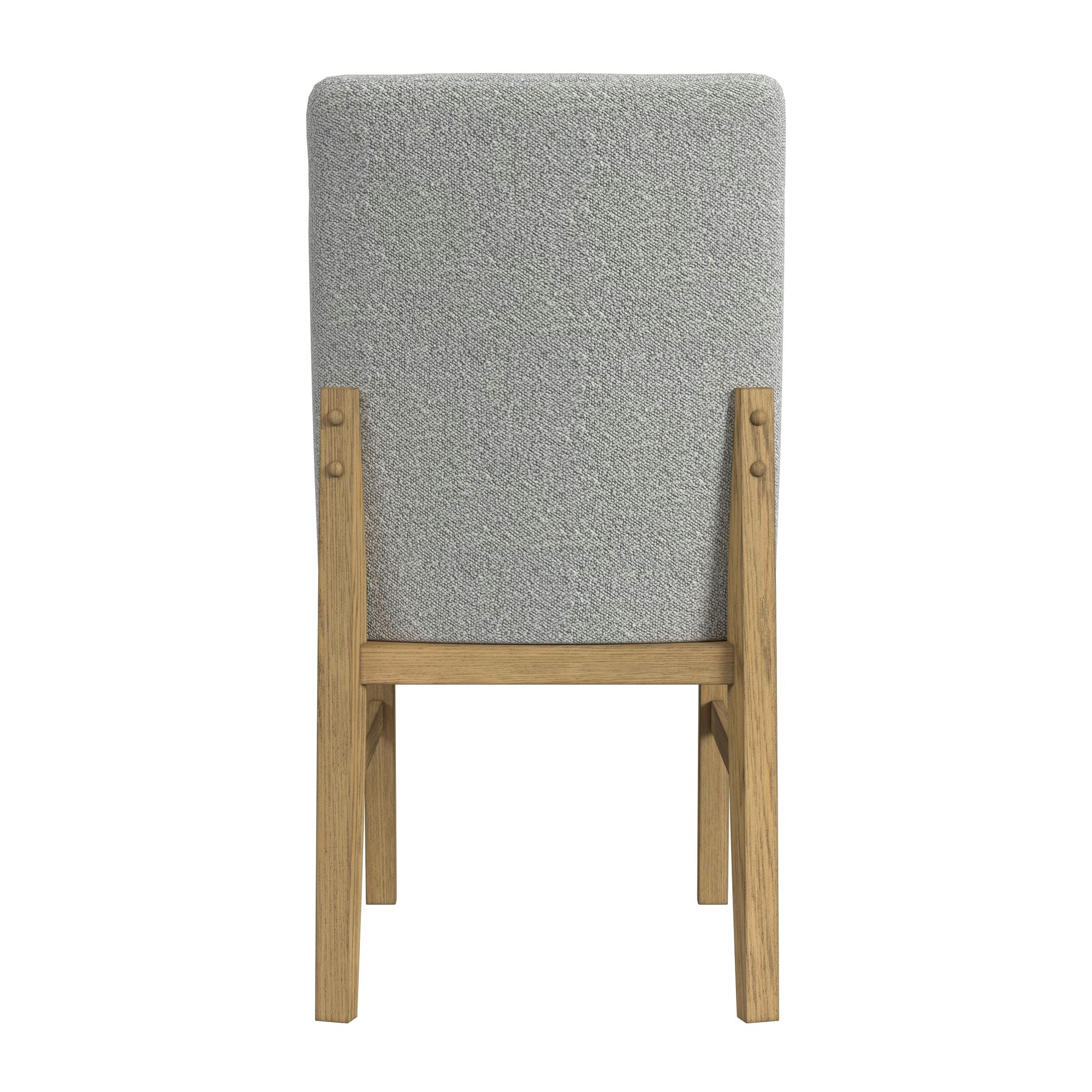 Portland Side Chair with Grey Fabric (PGY1113-4) in Natural (2 Per Carton)