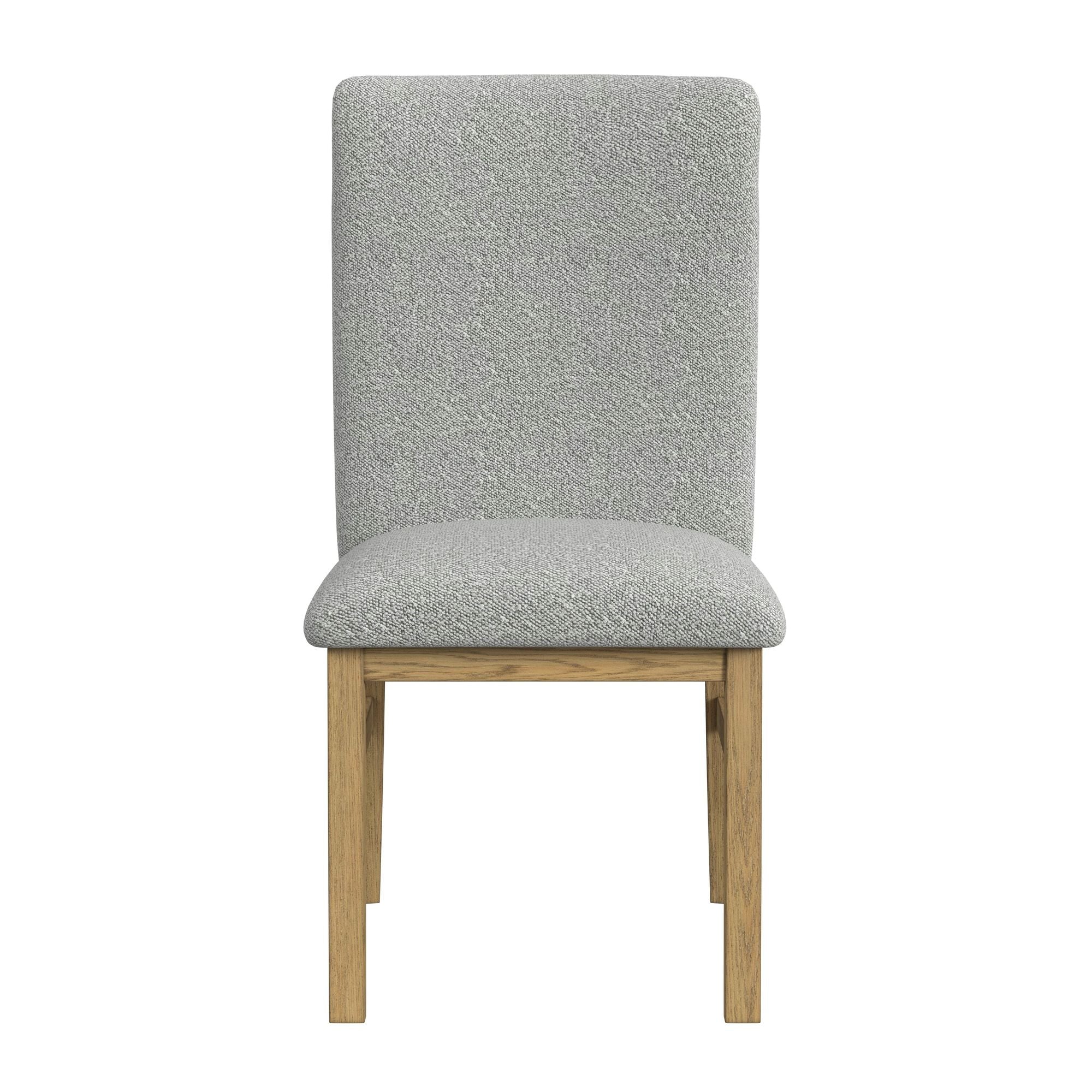 Portland Side Chair with Grey Fabric (PGY1113-4) in Natural (2 Per Carton)