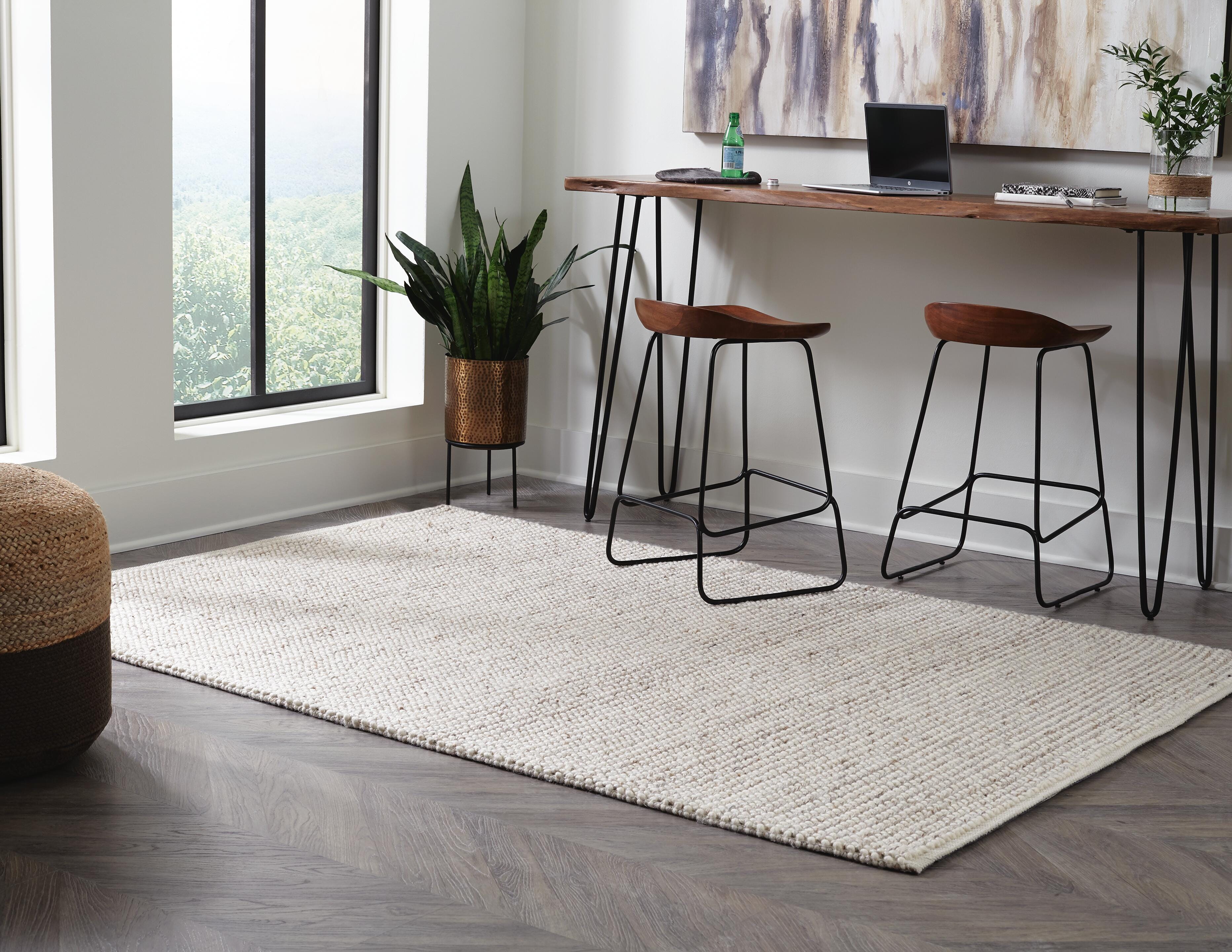 Dar Furniture - Ashley Furniture - Jossick 5' x 7' Rug - 5' x 7' Rug / Cream/Taupe - R405102