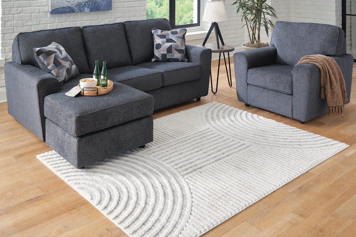 Dar Furniture - Ashley Furniture - Lambworth 7'10" x 10' Rug - 7'10" x 10' Rug / Gray/Cream - R405341