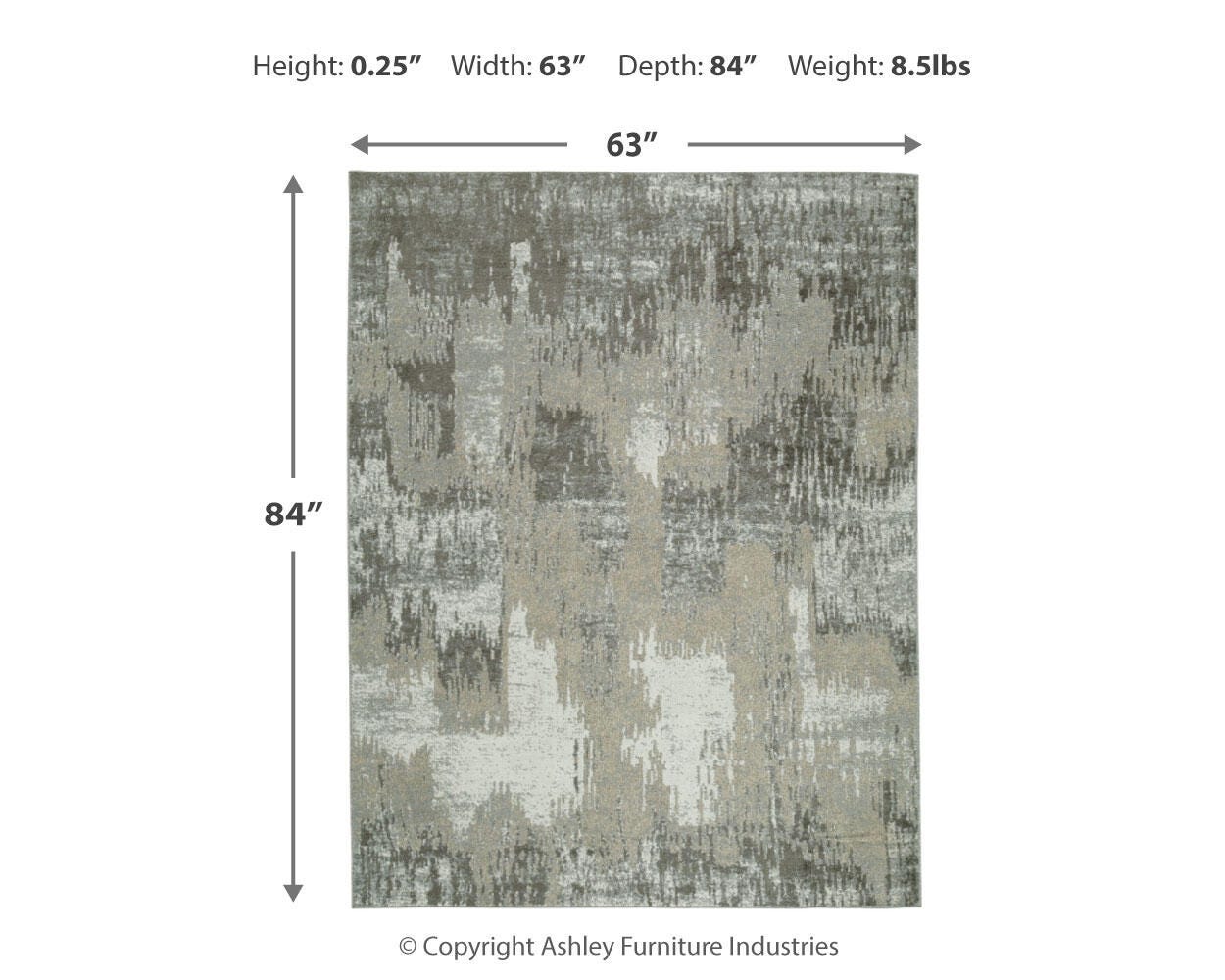 Arriston 5'3" x 7' Washable Rug