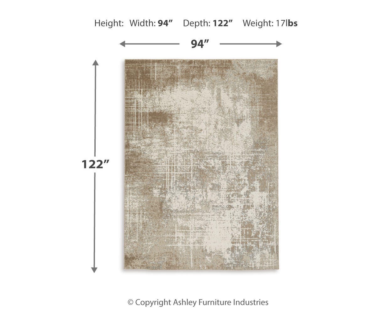 Grifflain 7'10" x 10'3" Washable Rug