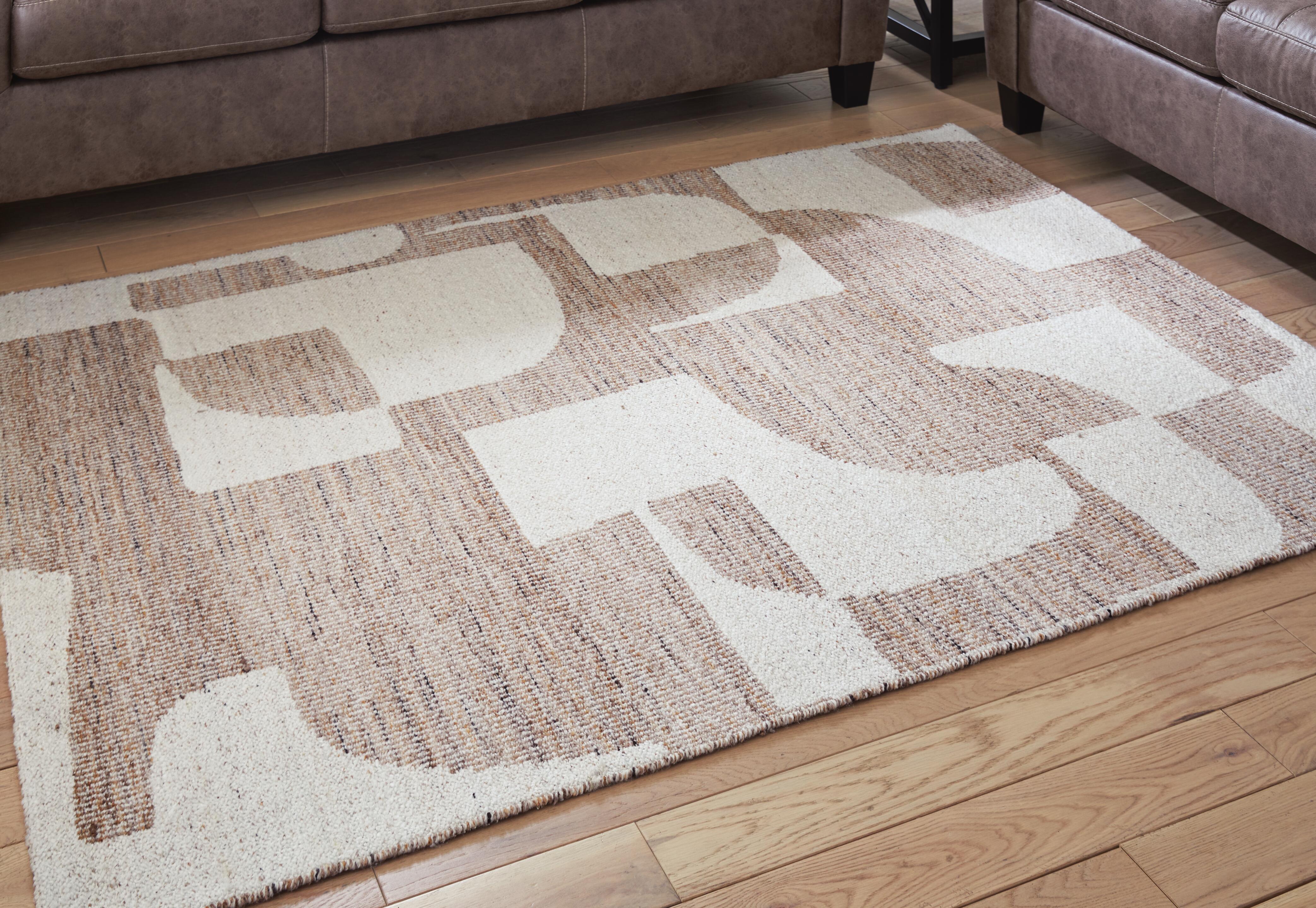 Dar Furniture - Ashley Furniture - Brynnfield 8' x 10' Rug - 8' x 10' Rug / Beige/Brown - R406371