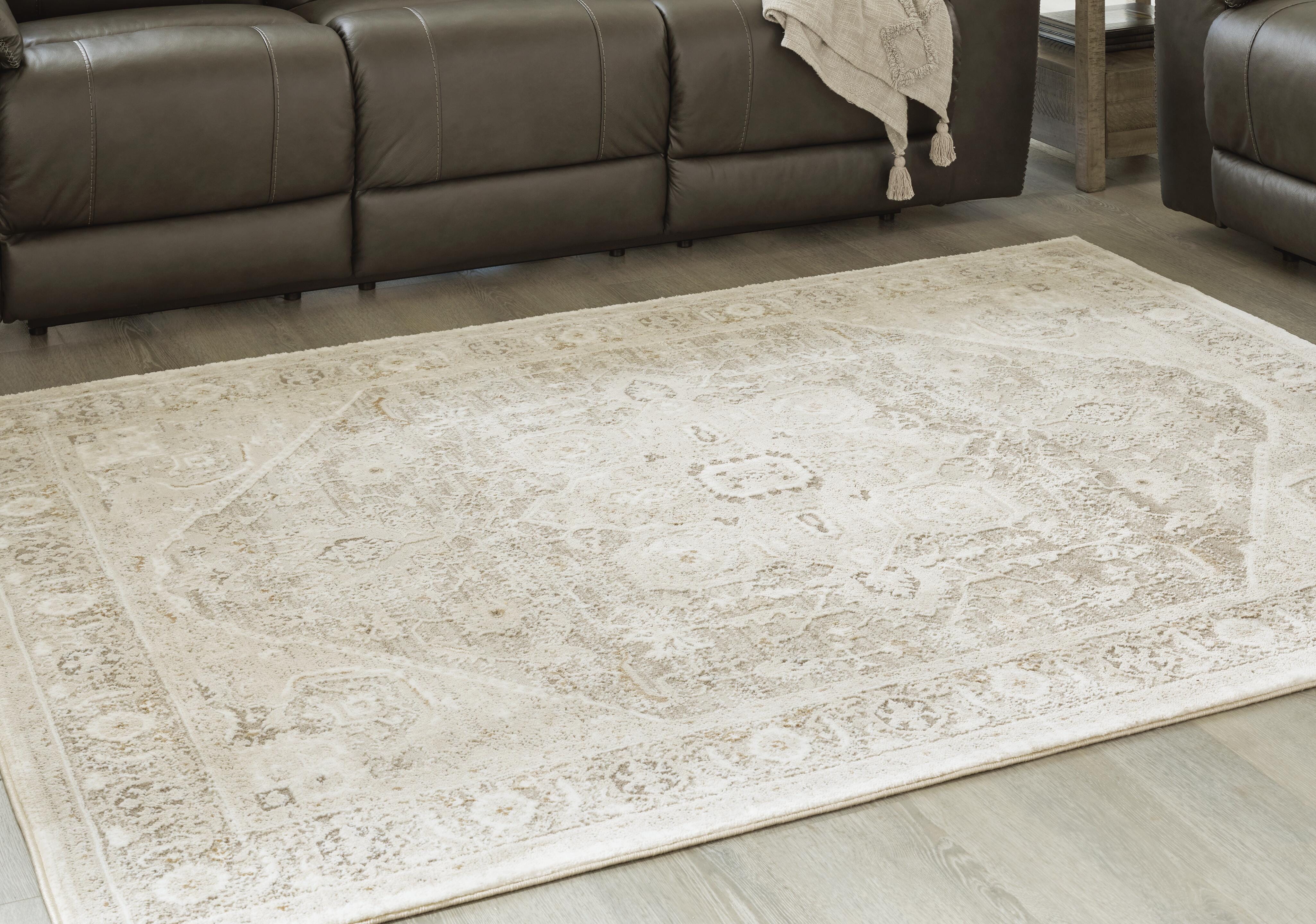 Dar Furniture - Ashley Furniture - Gatwell 8' x 10' Rug - 8' x 10' Rug / Ivory/Gray/Tan - R406511