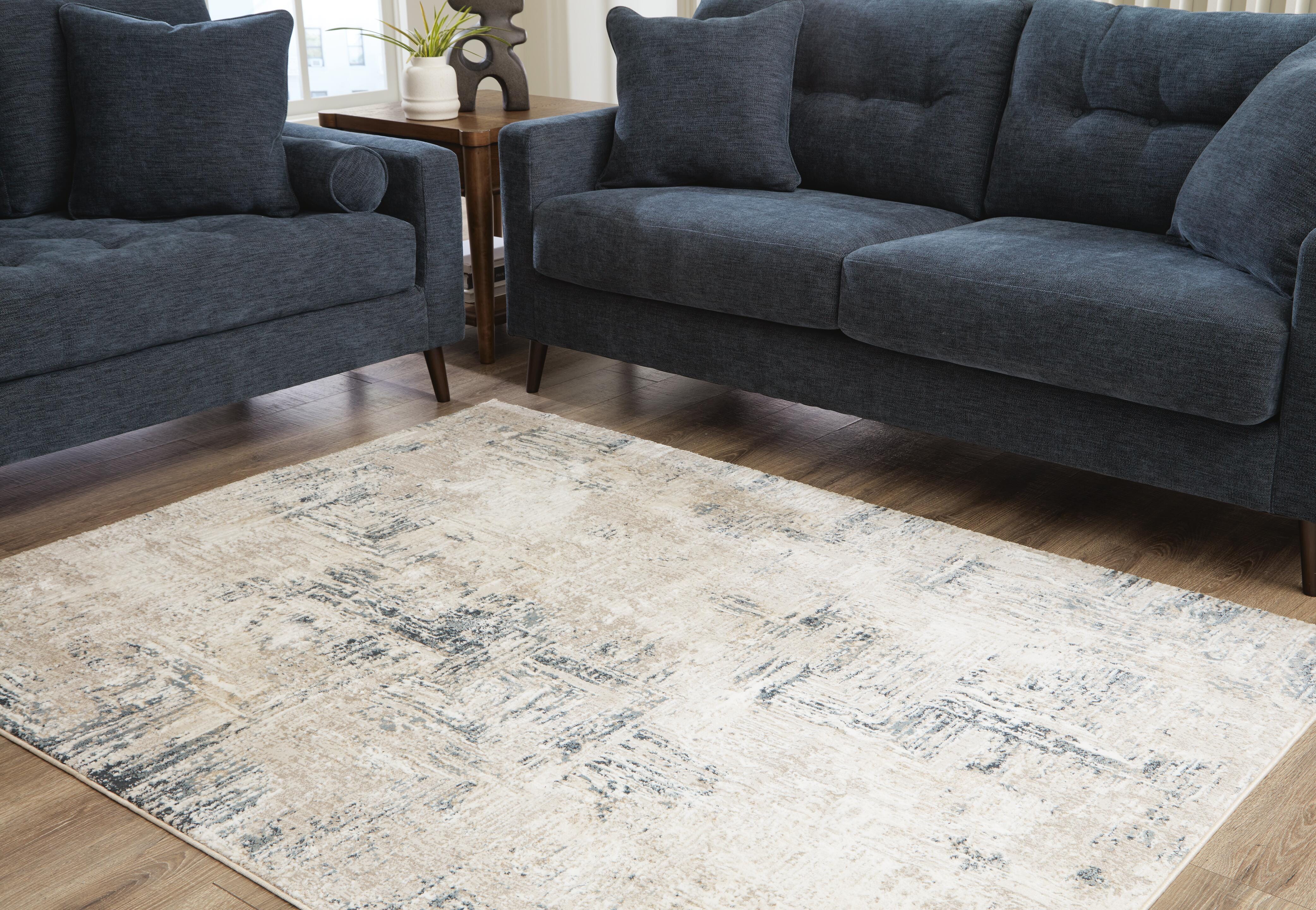 Dar Furniture - Ashley Furniture - Gentor 5' x 7' Rug - 5' x 7' Rug / Blue/Ivory - R406522