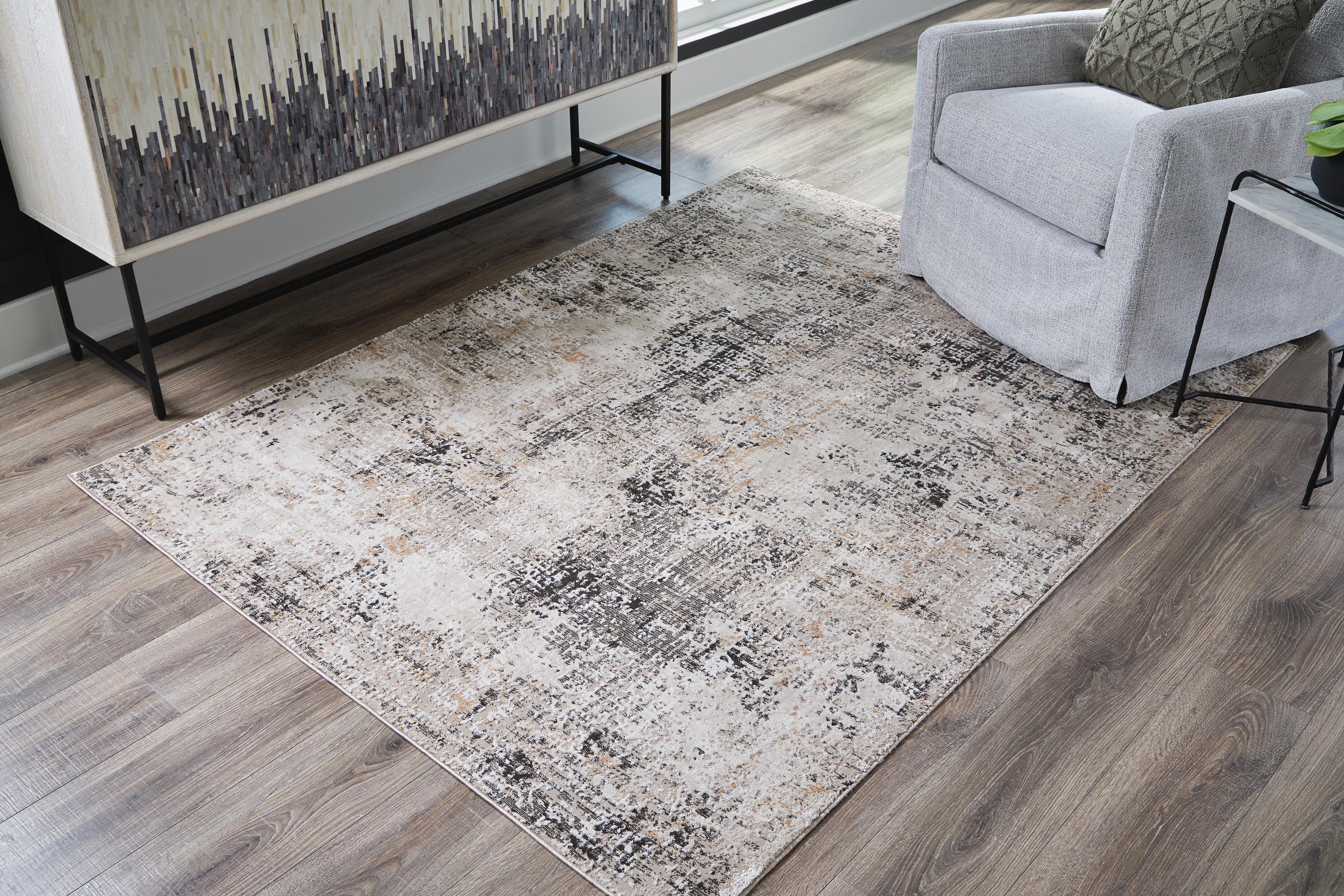 Dar Furniture - Ashley Furniture - Elaning 5' x 7' Rug - 5' x 7' Rug / Black/Gray/Cream - R406702