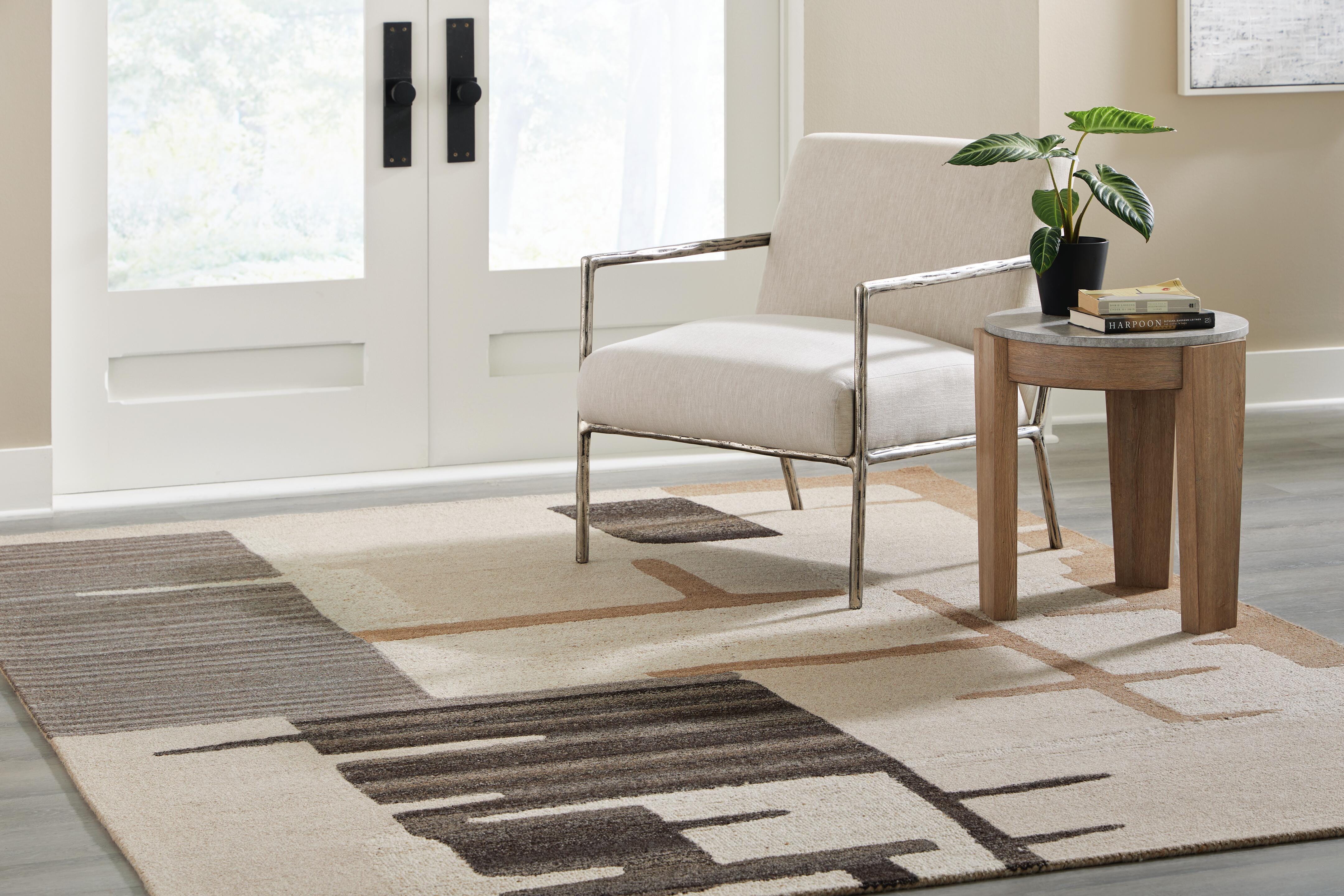 Dar Furniture - Ashley Furniture - Kencher 8' x 10' Rug - 8' x 10' Rug / Beige/Brown - R406821