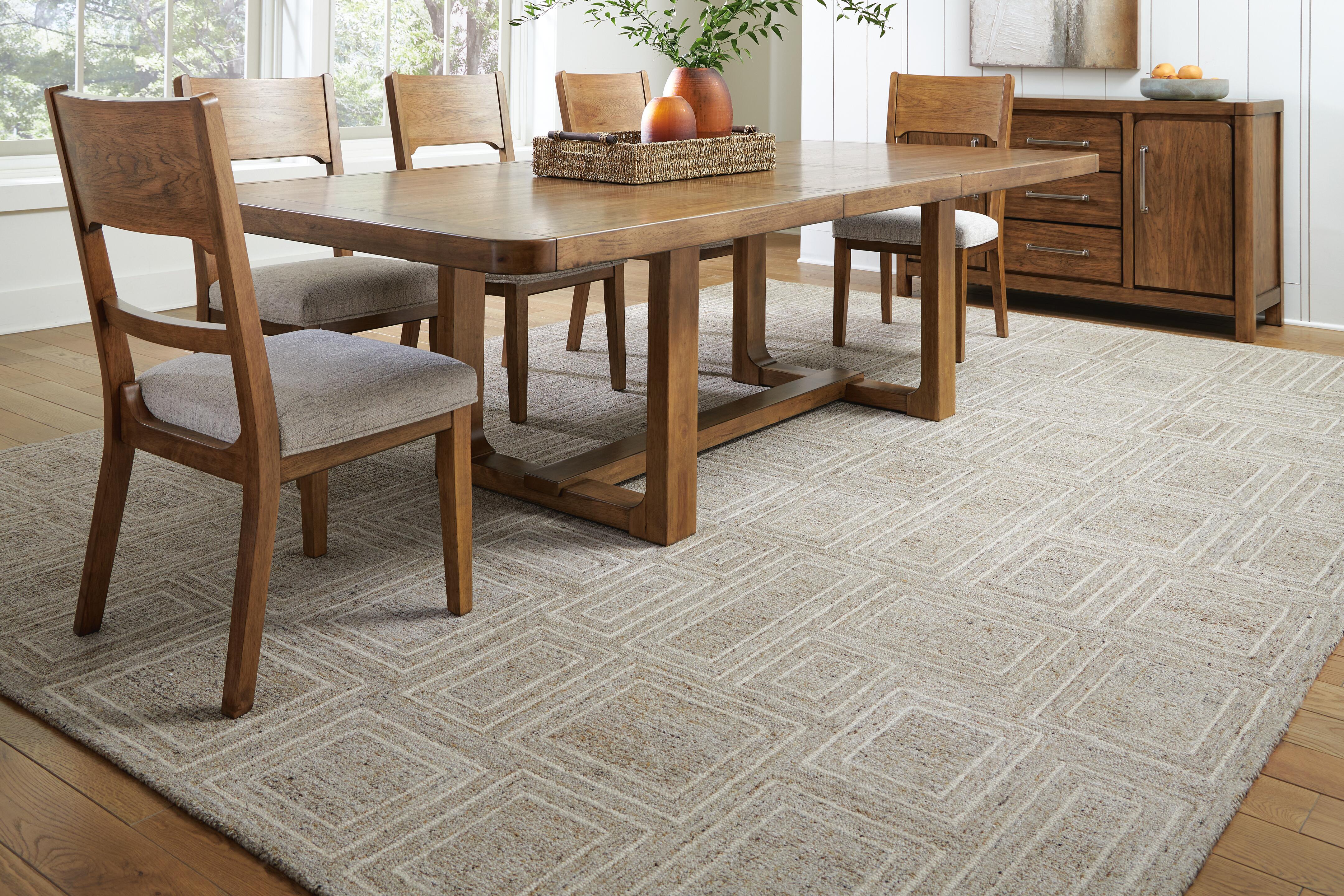Dar Furniture - Ashley Furniture - Brickburgh 10' x 14' Rug - 10' x 14' Rug / Gray/Ivory/Honey - R406900
