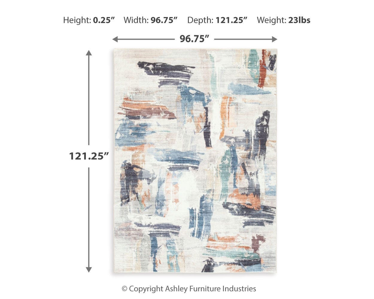 Hessland 8' x 10' Washable Rug