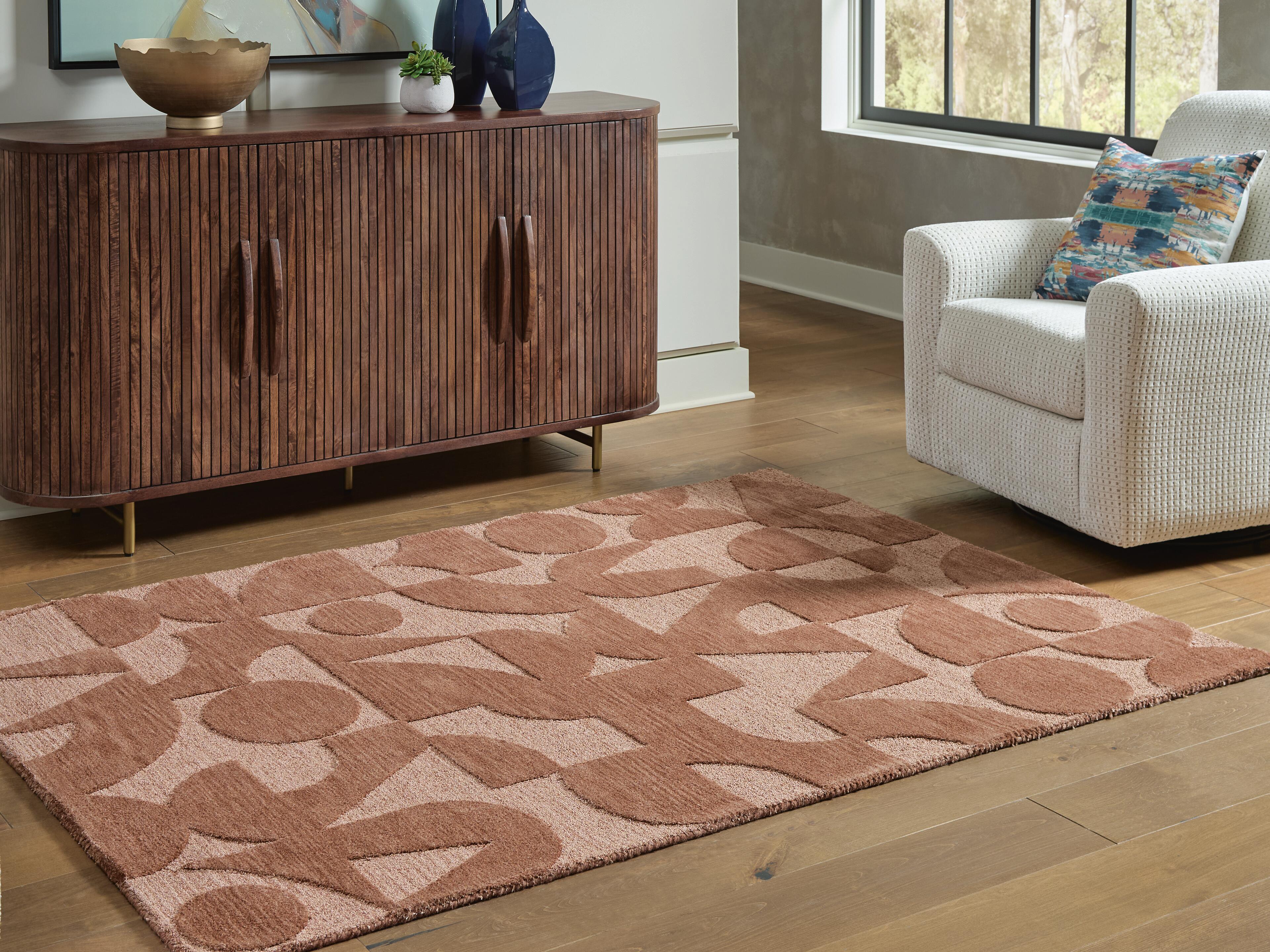 Dar Furniture - Ashley Furniture - Perrenton 8' x 10' Rug - 8' x 10' Rug / Clay - R407201