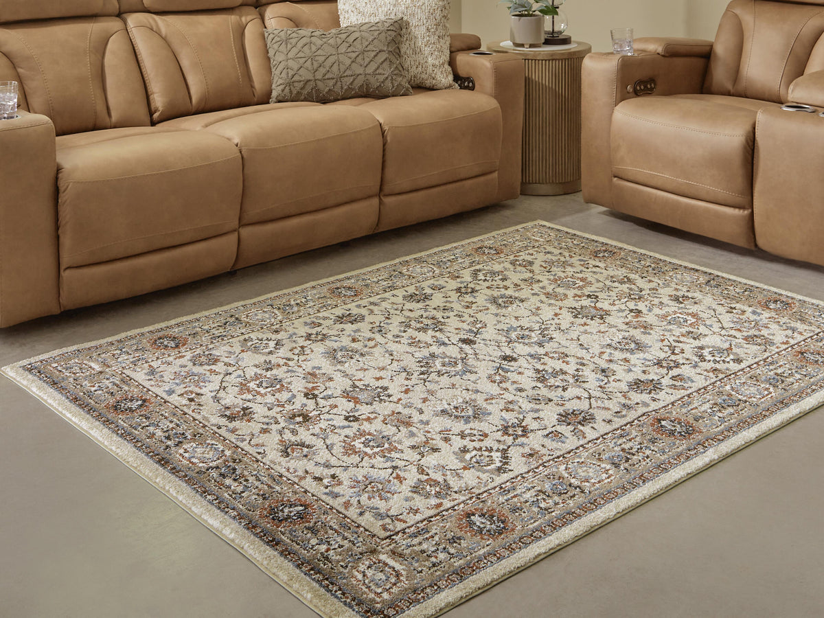 Dar Furniture - Ashley Furniture - Beritham Medium Rug - Medium Rug / Blue/Brown/Beige - R407262