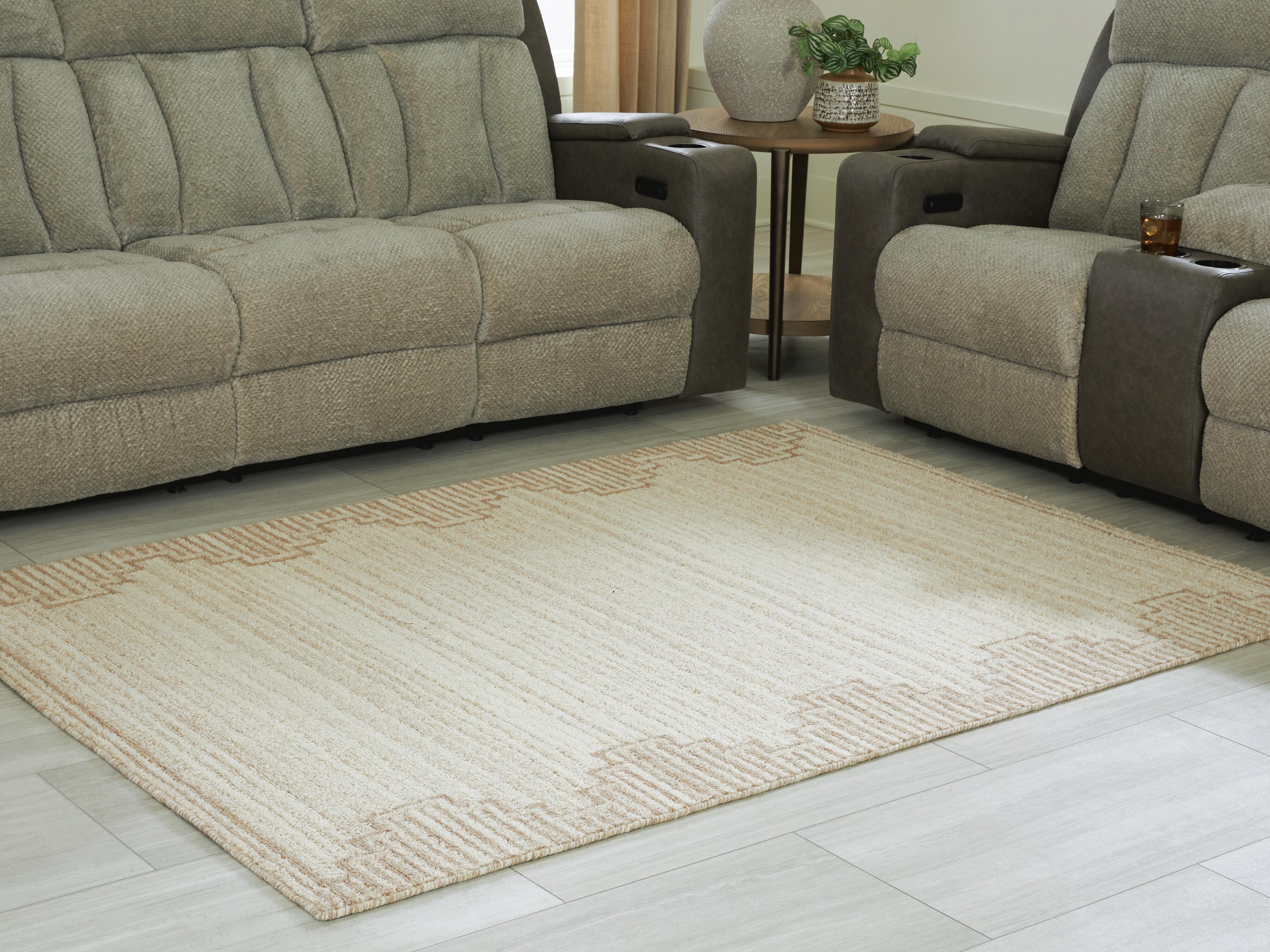 Dar Furniture - Ashley Furniture - Emorymore Medium Rug - Medium Rug / Brown/Beige - R407302