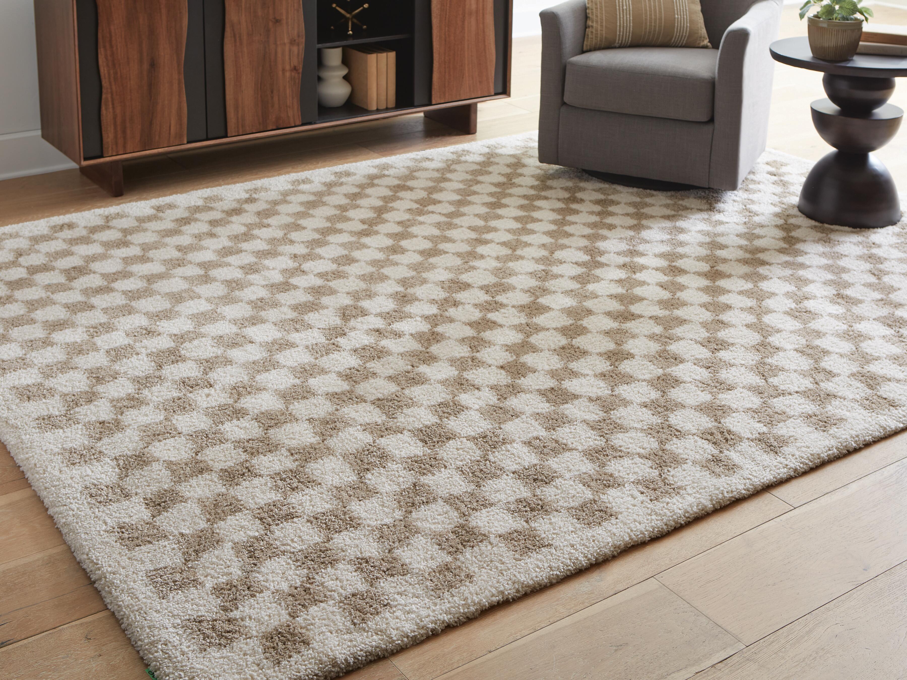 Dar Furniture - Ashley Furniture - Karamen Large Rug - Large Rug / Taupe/Ivory - R407341