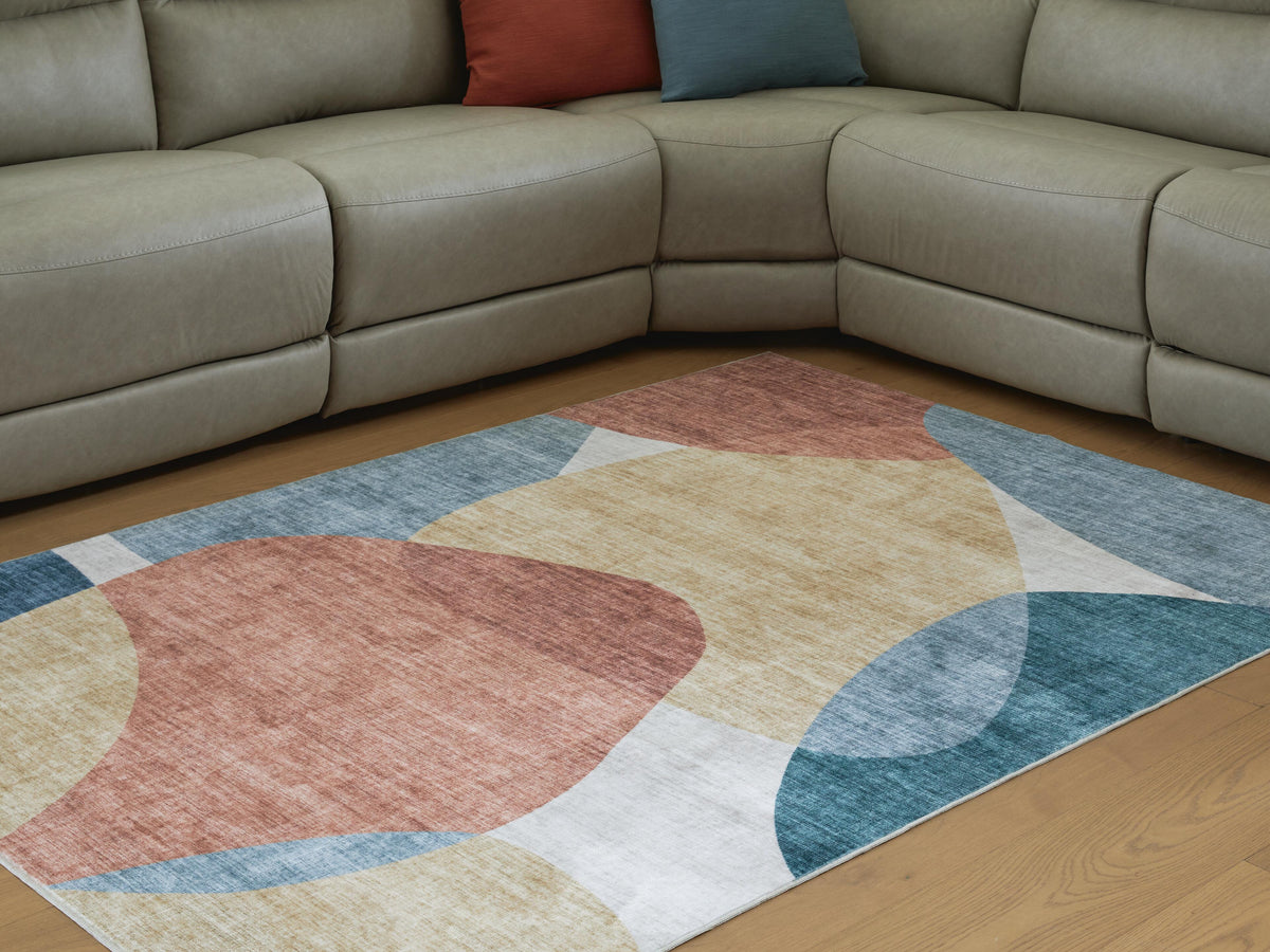 Dar Furniture - Ashley Furniture - Chanleigh Washable 5' x 7' Area Rug - Washable 5' x 7' Area Rug / Multi - R407372