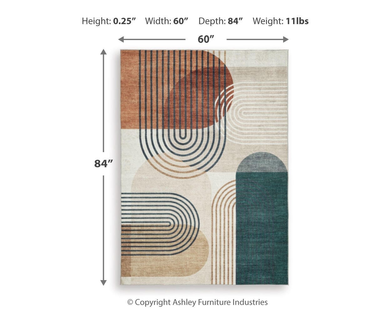 Farrendale Washable 5' x 7' Area Rug