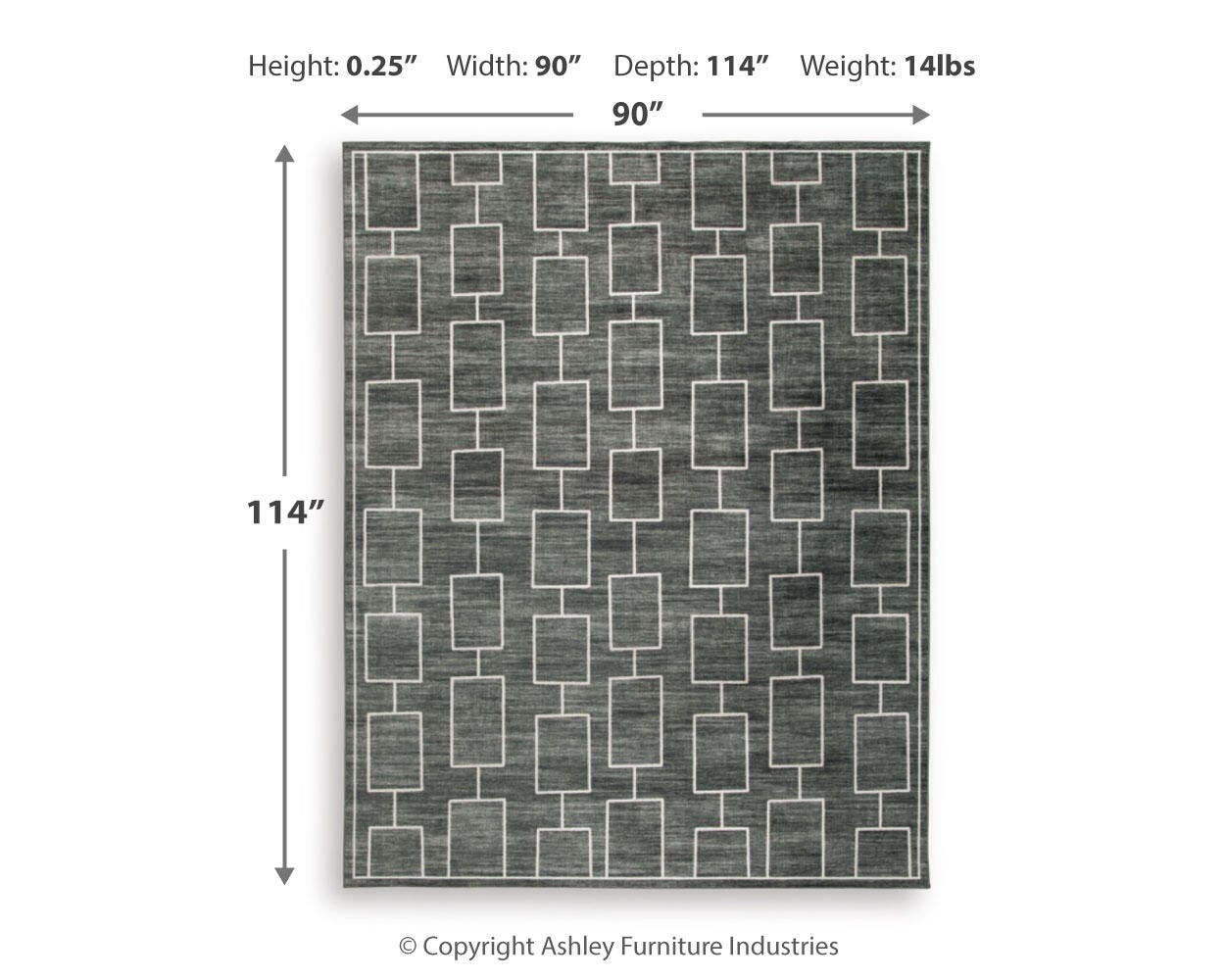 Elderland Washable 7'6" x 9'6" Area Rug