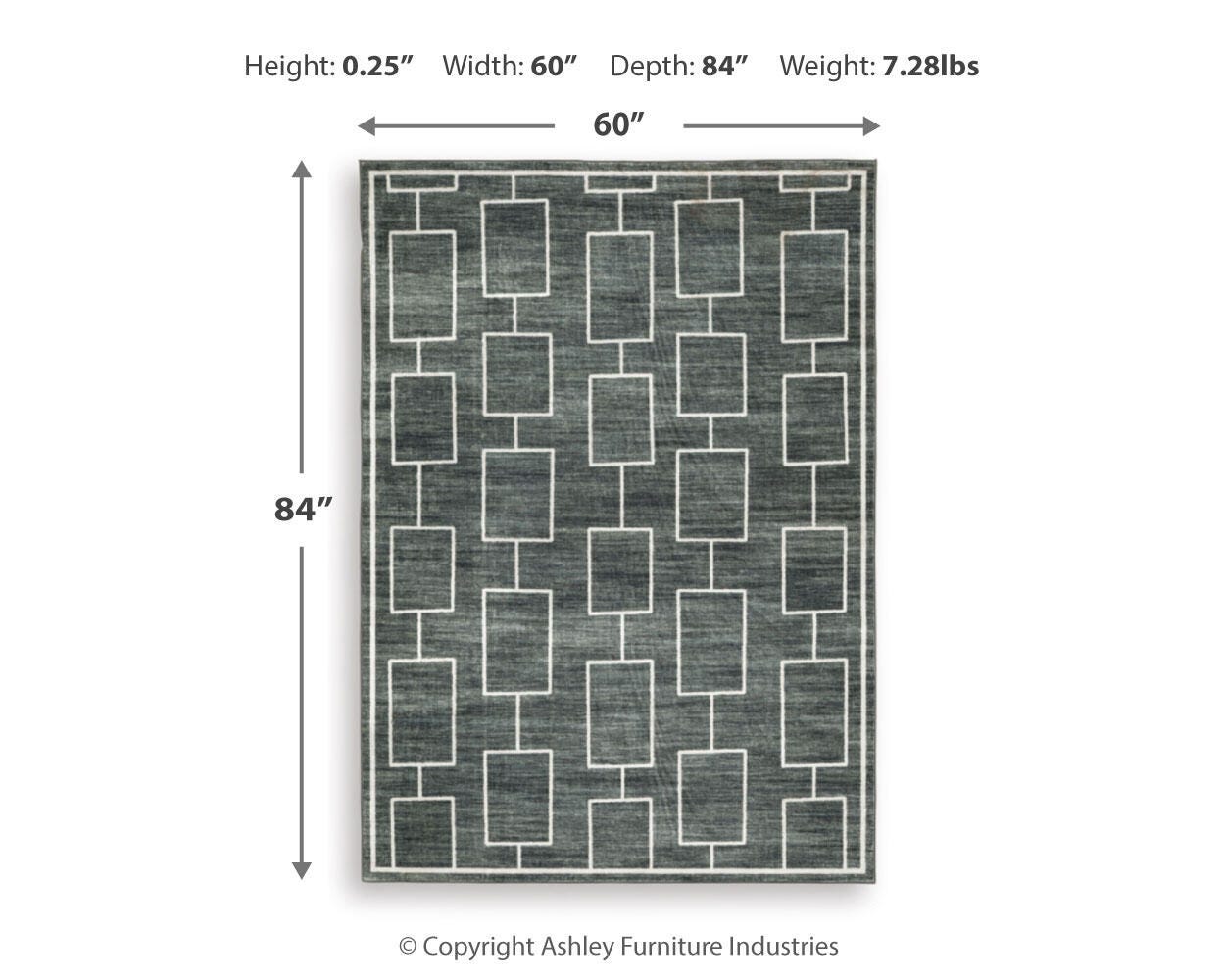 Elderland Washable 5' x 7' Area Rug