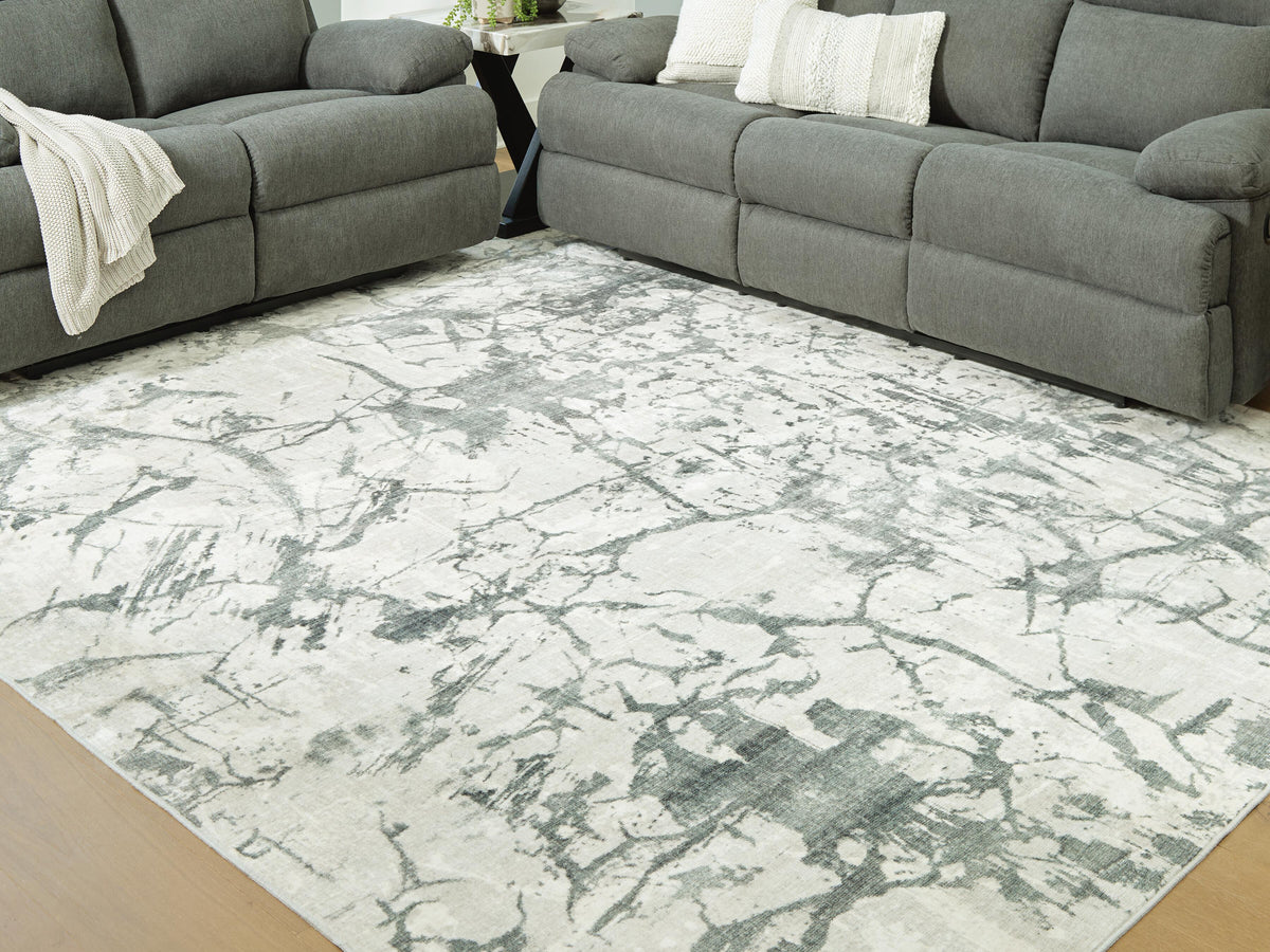 Dar Furniture - Ashley Furniture - Tobinbury Washable 8' x 10' Area Rug - Washable 8' x 10' Area Rug / Gray - R407421