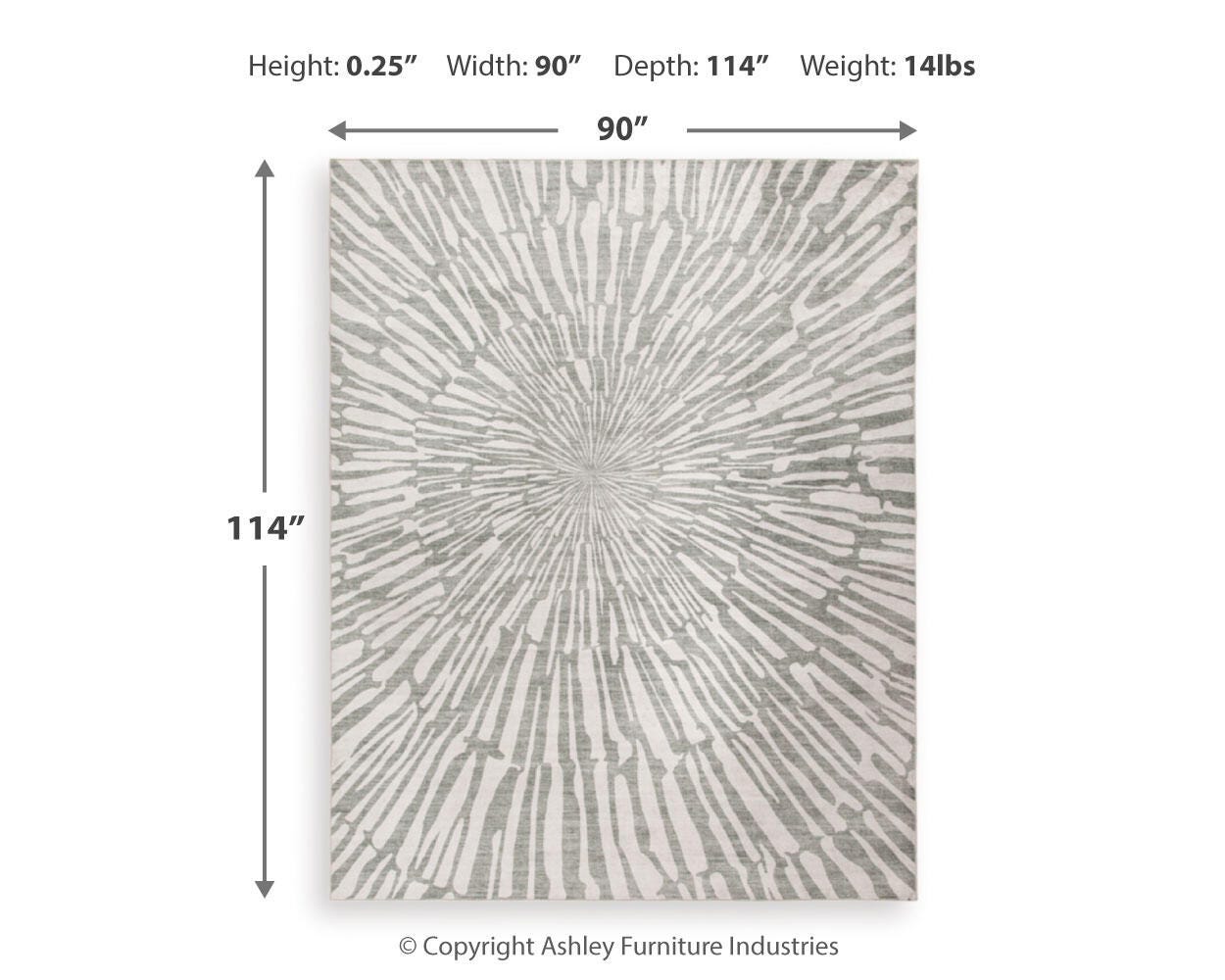 Verland Washable 7'6" x 9'6" Area Rug
