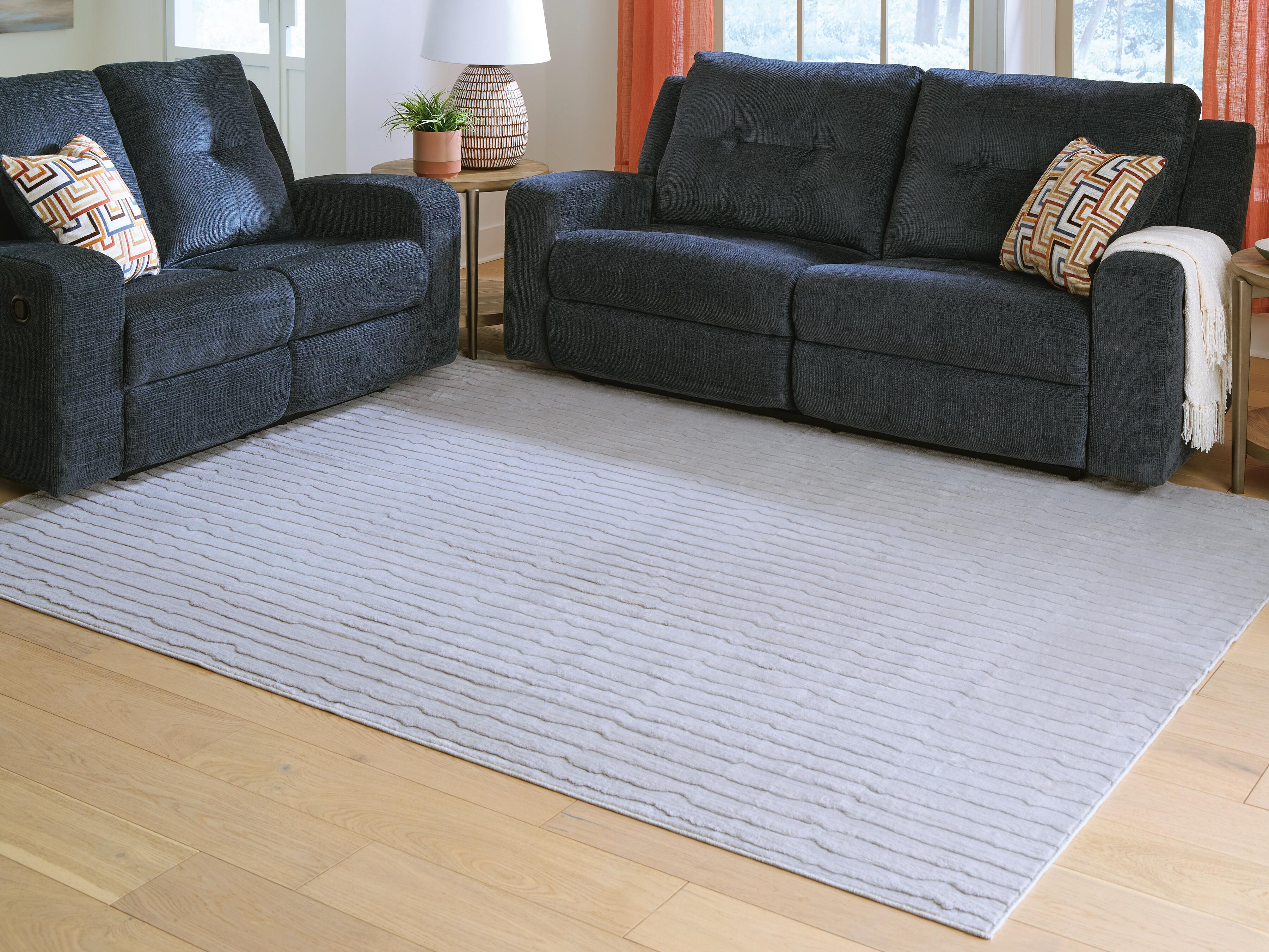 Dar Furniture - Ashley Furniture - Worthley Washable 8' x 10' Area Rug - Washable 8' x 10' Area Rug / Gray - R407451