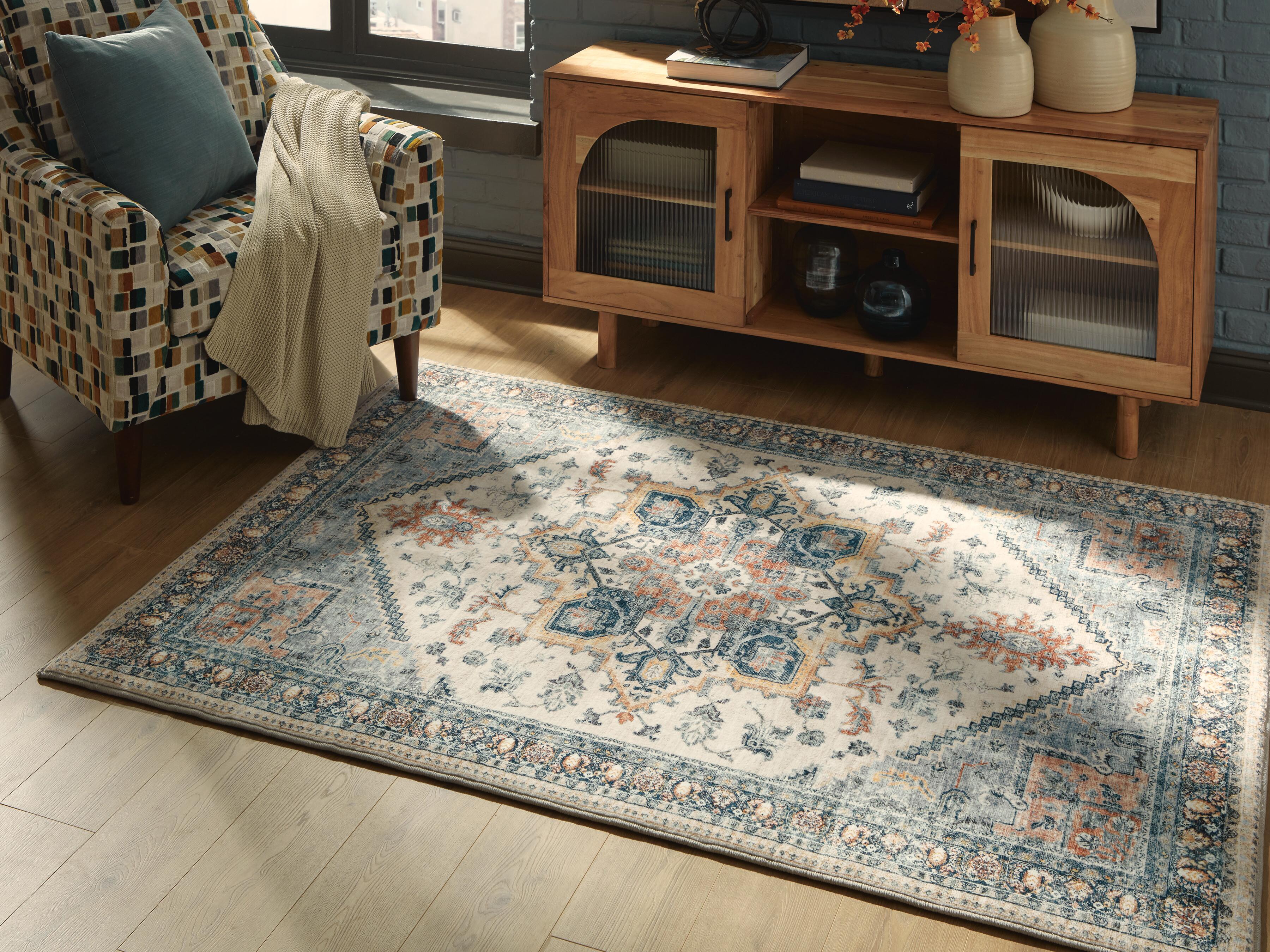 Dar Furniture - Ashley Furniture - Wallney 5' x 7' Memory Foam Area Rug - 5' x 7' Memory Foam Area Rug / Multi - R407492
