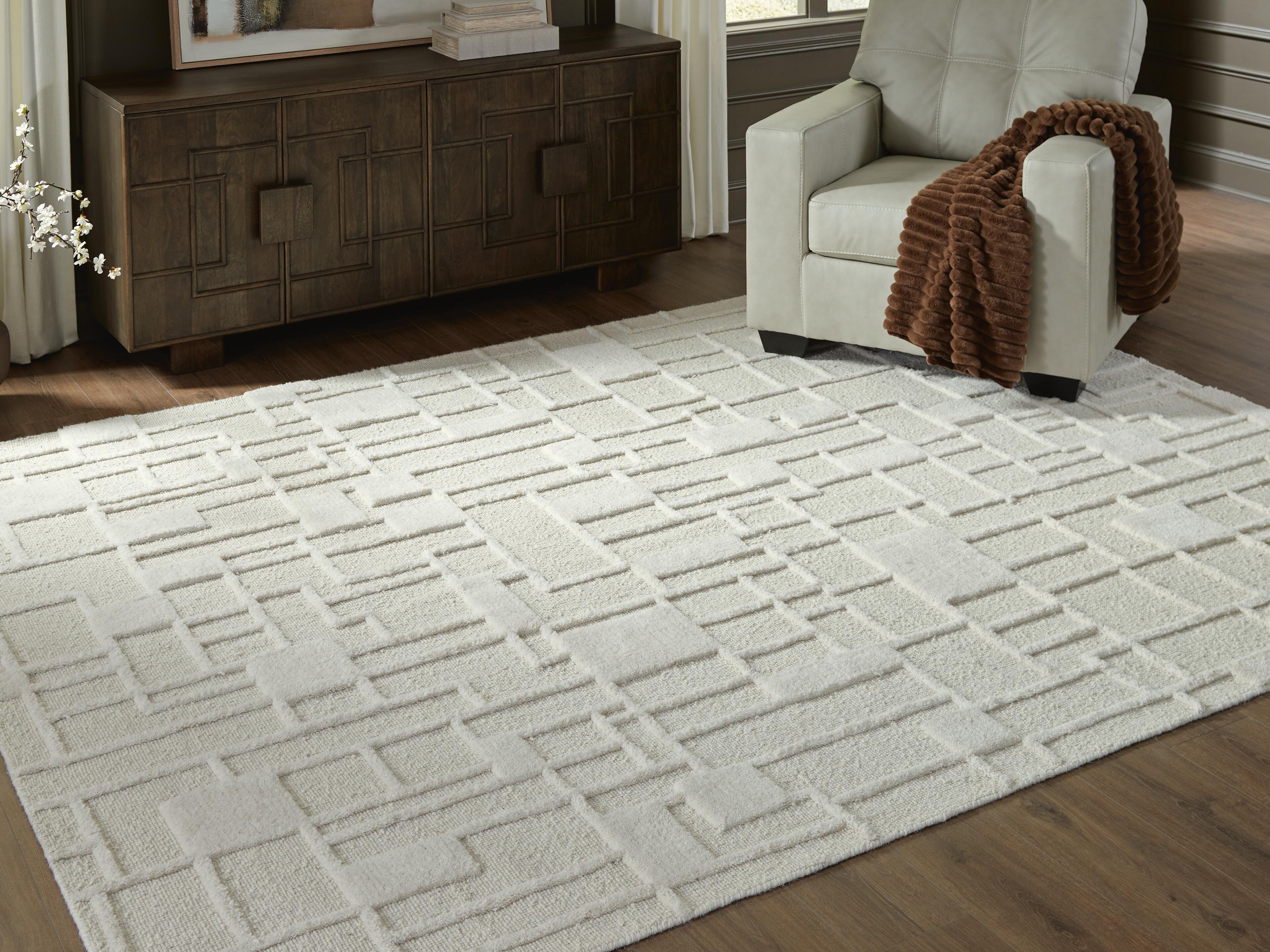 Dar Furniture - Ashley Furniture - Empriss 7'8" x 10' Area Rug - 7'8" x 10' Area Rug / Ivory - R407621