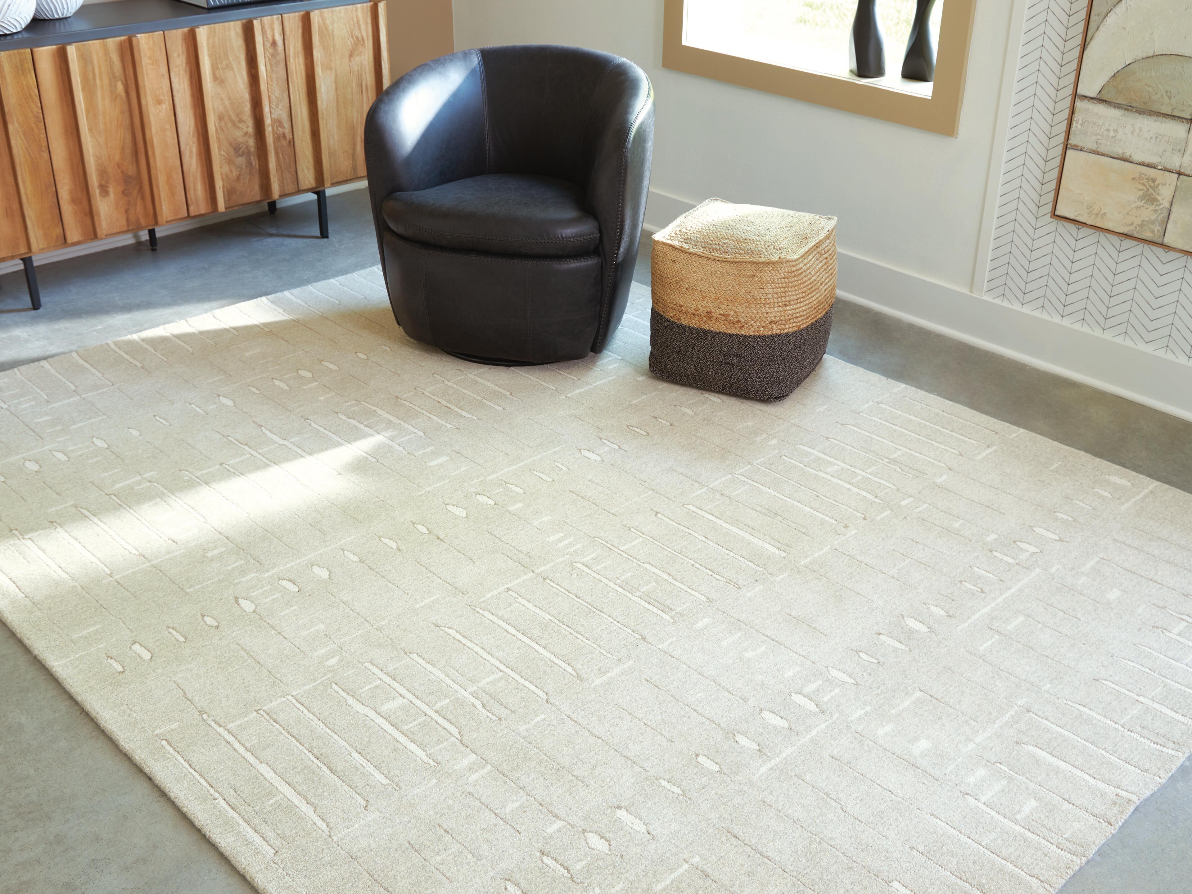 Dar Furniture - Ashley Furniture - Wolbert 7'8" x 10' Area Rug - 7'8" x 10' Area Rug / Tan/Ivory - R407661