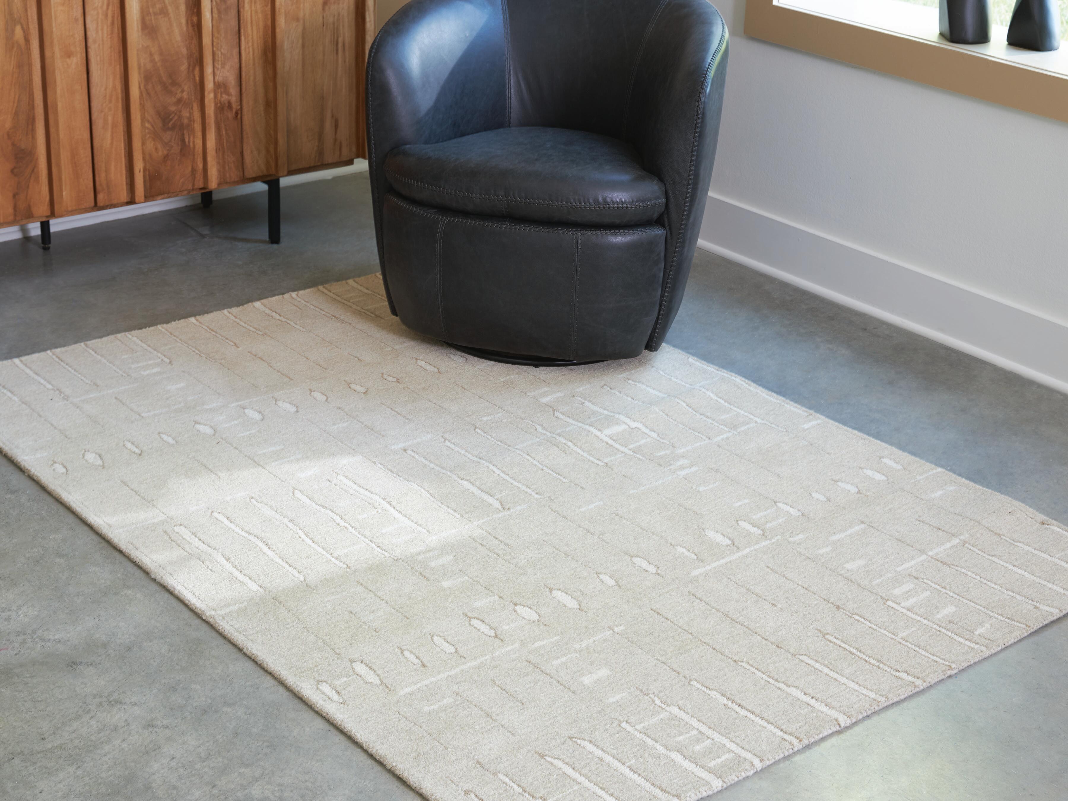 Dar Furniture - Ashley Furniture - Wolbert 5' x 7' Area Rug - 5' x 7' Area Rug / Tan/Ivory - R407662