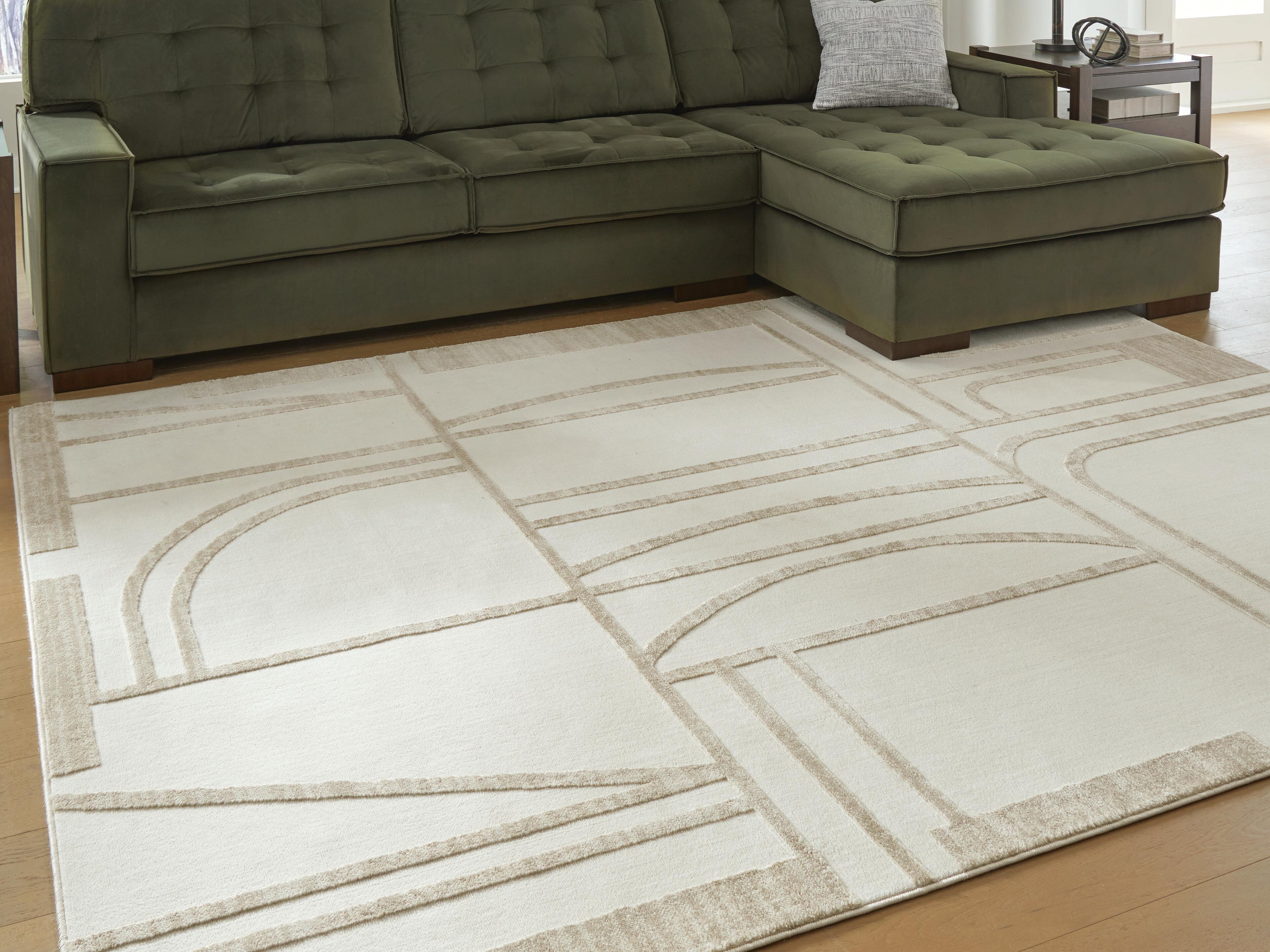 Dar Furniture - Ashley Furniture - Farongrove 7'10" x 10' Area Rug - 7'10" x 10' Area Rug / Ivory/Beige - R407671