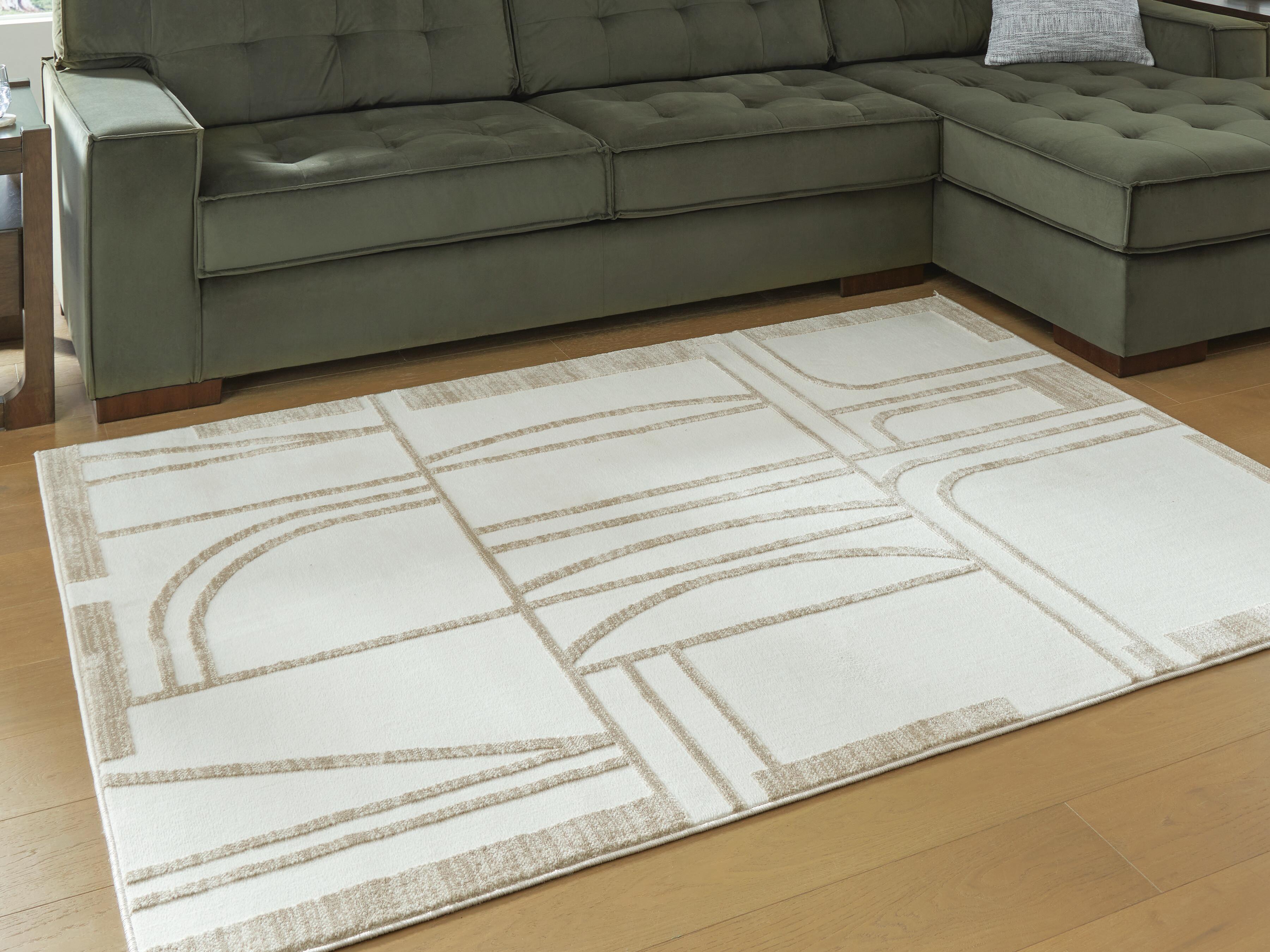 Dar Furniture - Ashley Furniture - Farongrove 5'3" x 7' Area Rug - 5'3" x 7' Area Rug / Ivory/Beige - R407672