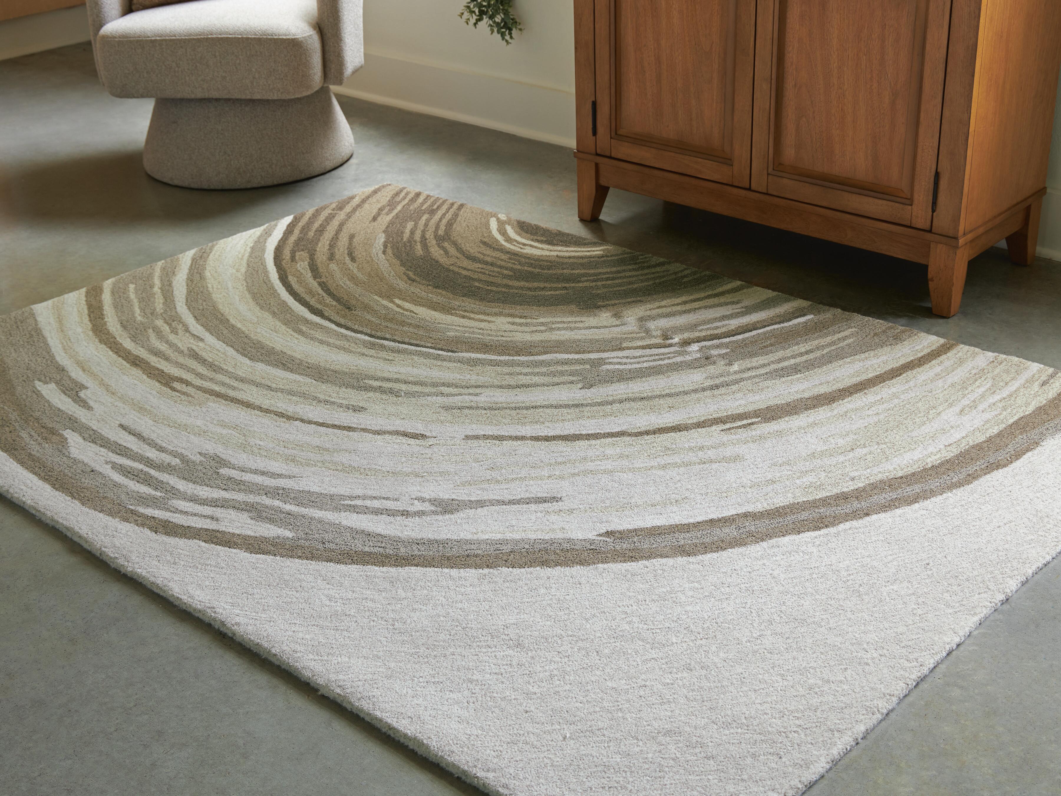 Dar Furniture - Ashley Furniture - Rizwana 5' x 7' Area Rug - 5' x 7' Area Rug / Ivory/Brown/Gray - R407762