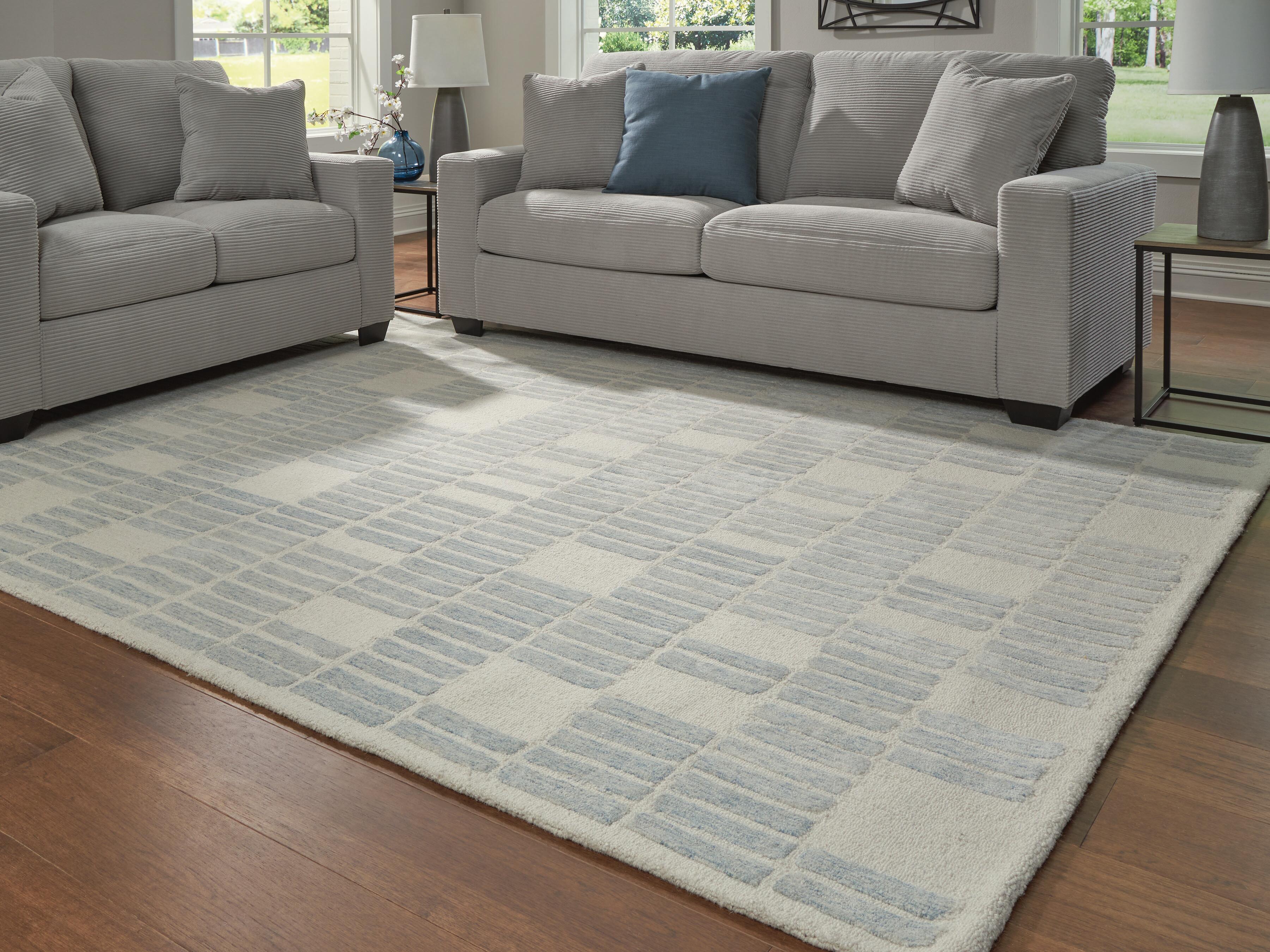 Dar Furniture - Ashley Furniture - Dylanton 7'8" x 10' Area Rug - 7'8" x 10' Area Rug / Ivory/Blue - R407811