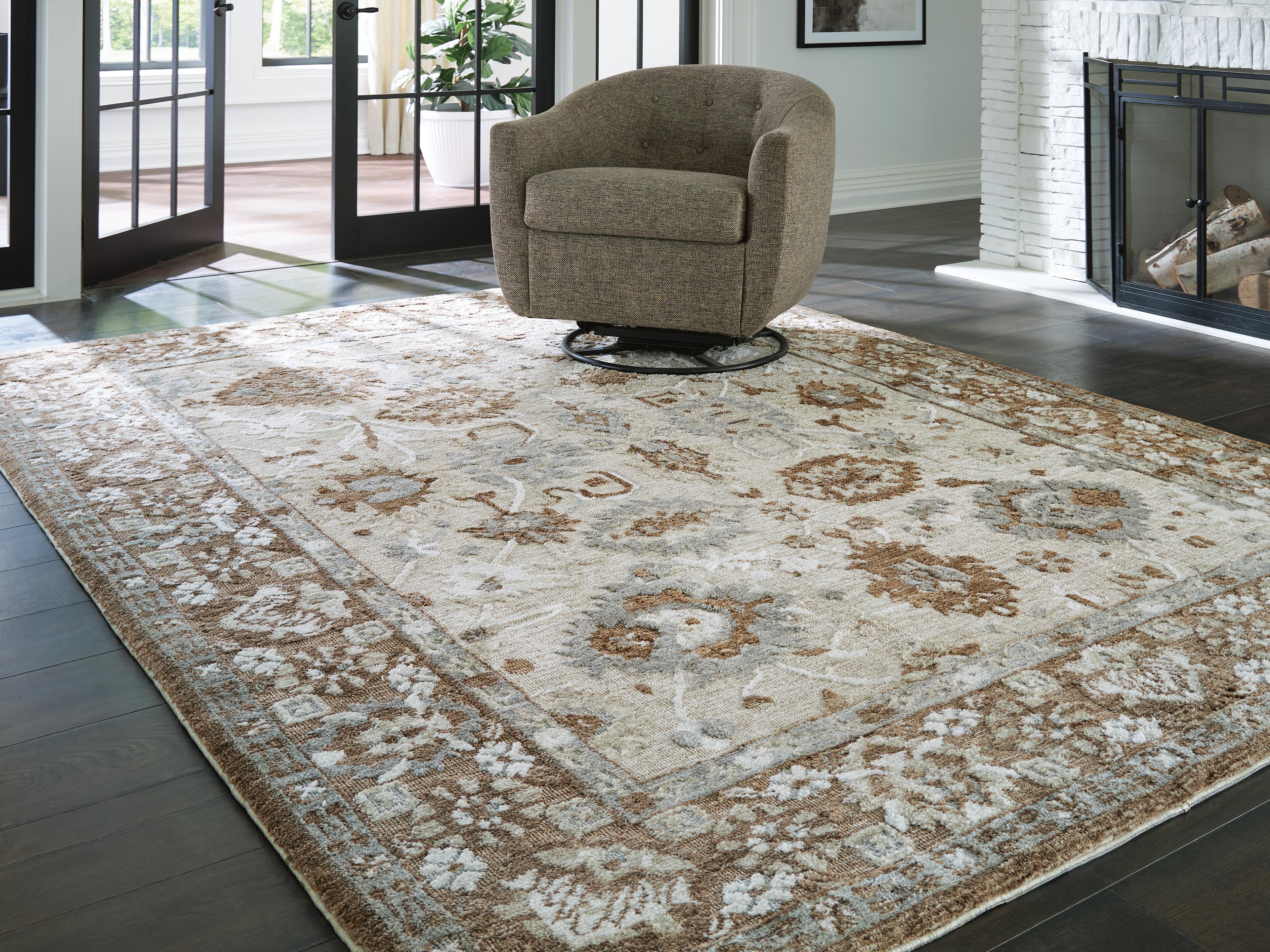 Dar Furniture - Ashley Furniture - Ainswick Memory Foam Large Rug - Memory Foam Large Rug / Brown/Beige/Gray - R407881